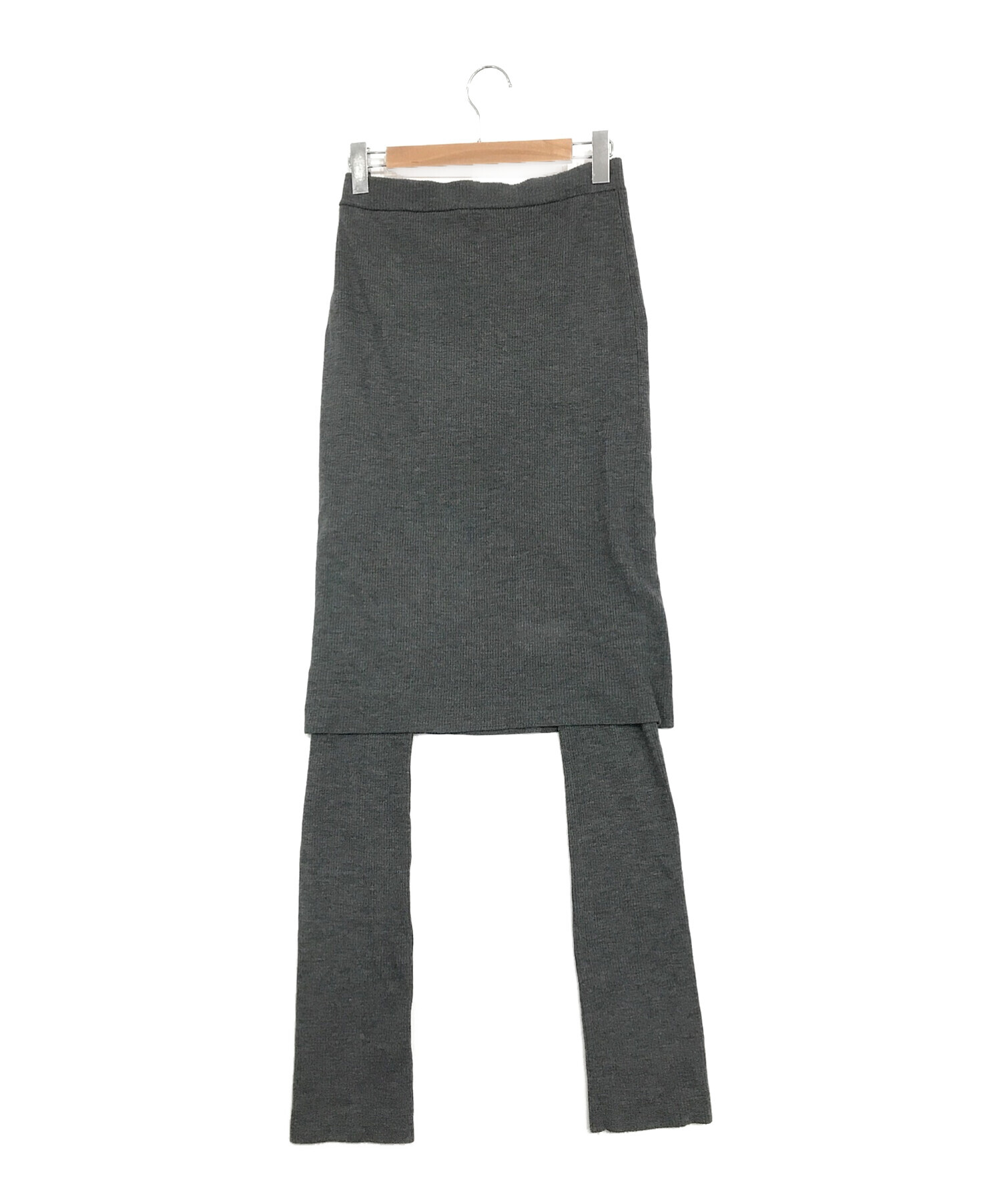 FRAMeWORK (フレームワーク) レギンス付きスカート グレー サイズ:SIZE 38