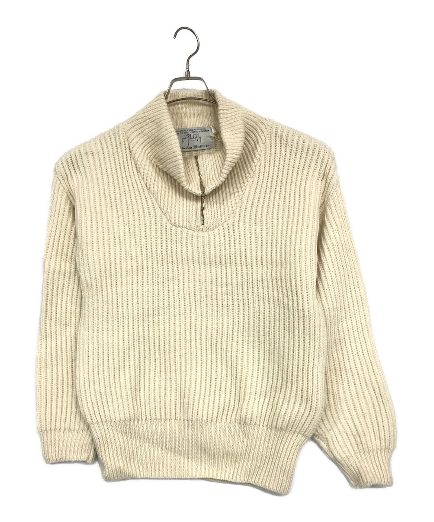oldderby Knitwear (オールドダービーニットウェア) HC RibFunnelネック ホワイト サイズ:SIZE　S