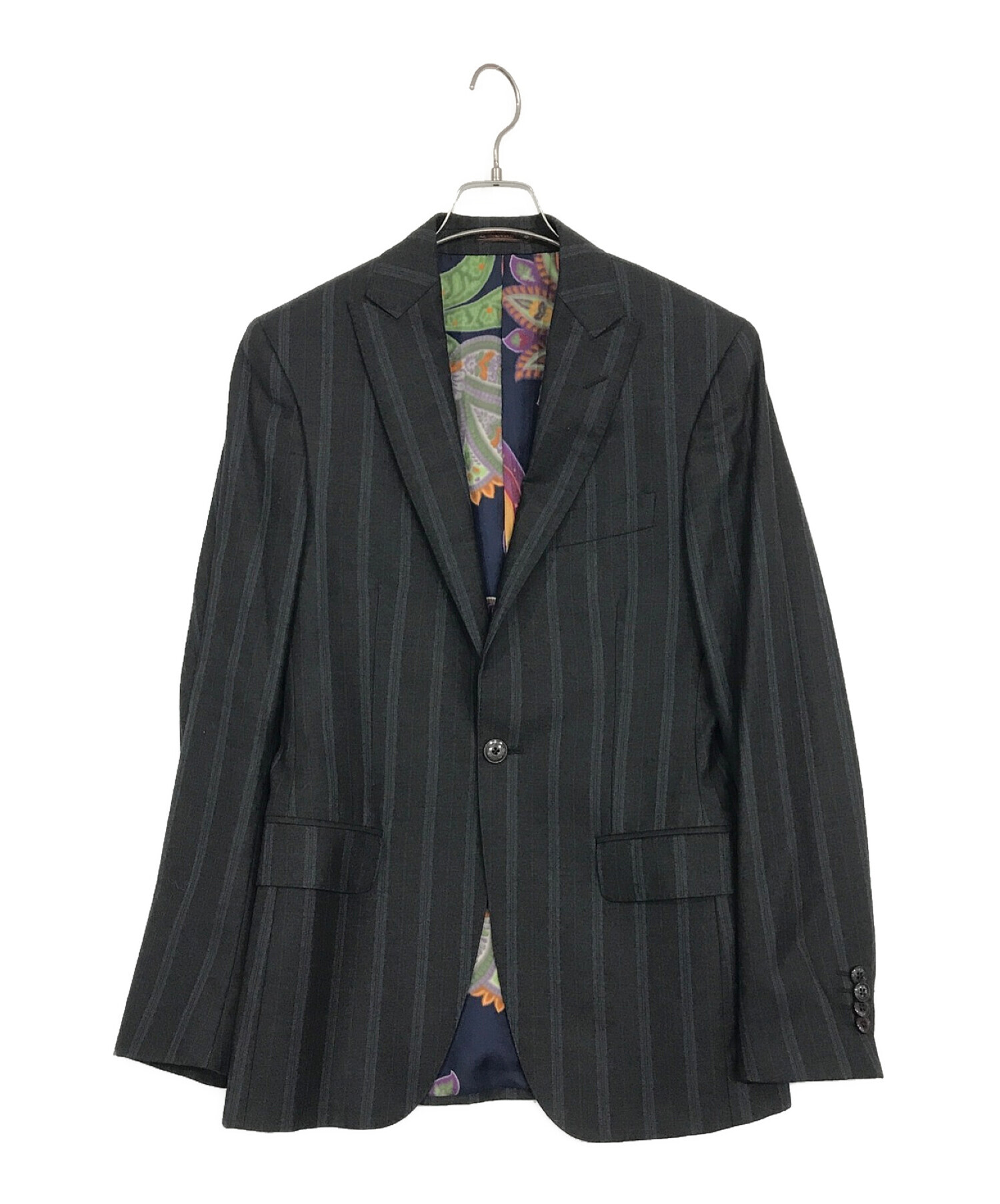 中古・古着通販】ETRO (エトロ) セットアップスーツ ブラック サイズ 
