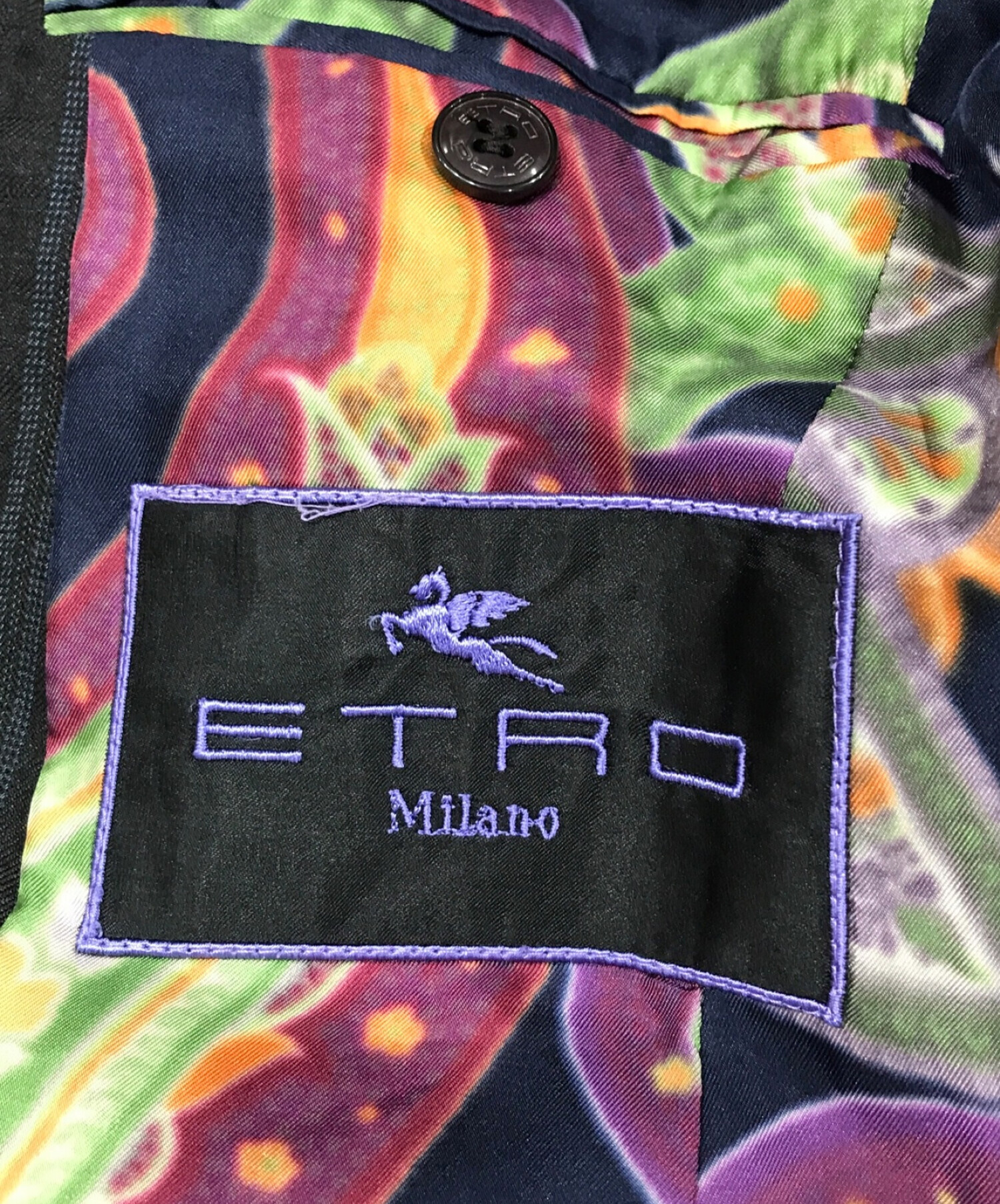 中古・古着通販】ETRO (エトロ) セットアップスーツ ブラック サイズ