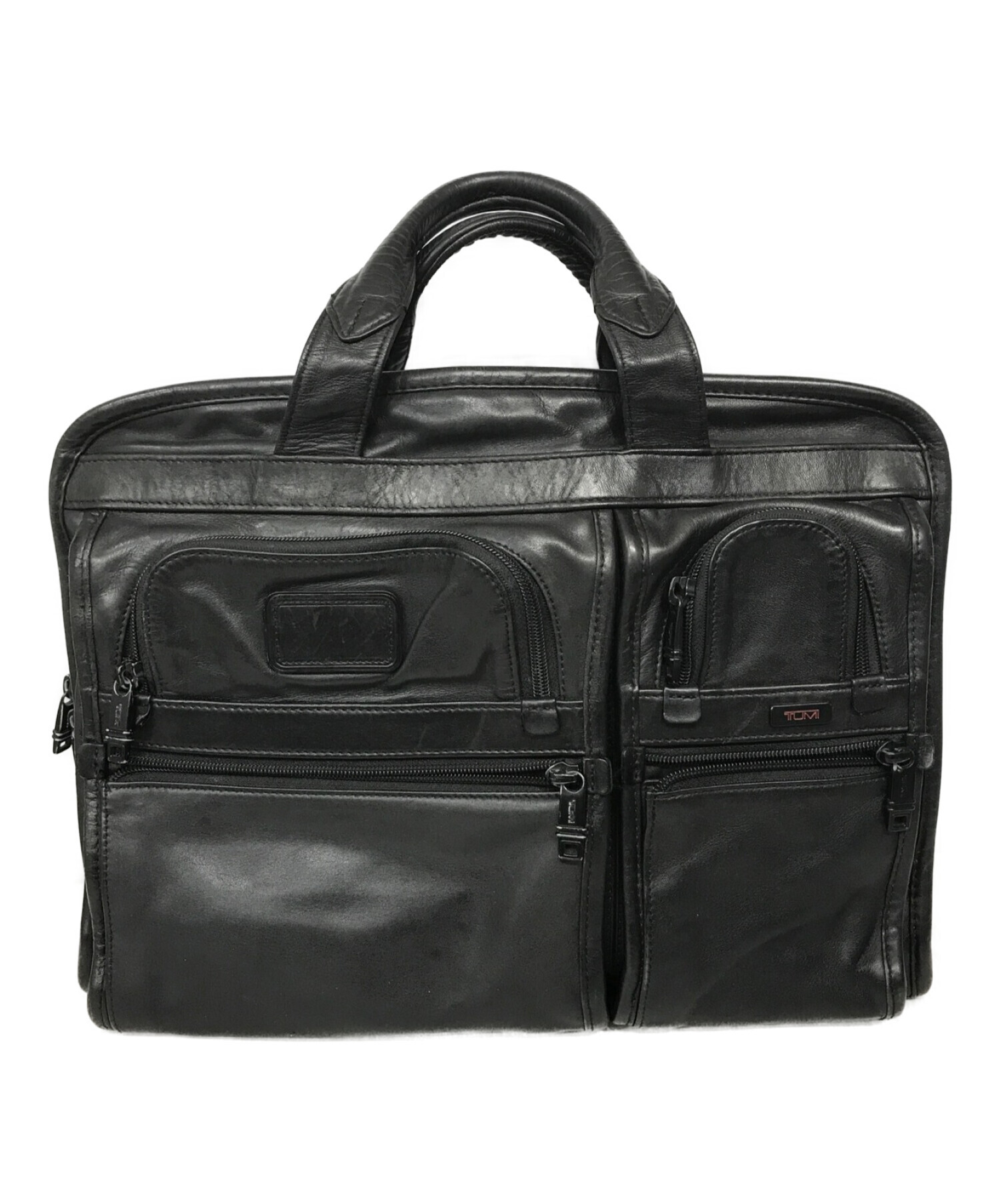 美品　TUMI 黒革の高級ビジネスバッグ トゥミ/ビジネスバッグ/エクスパンダブル・トート/黒/TUMIナイロン