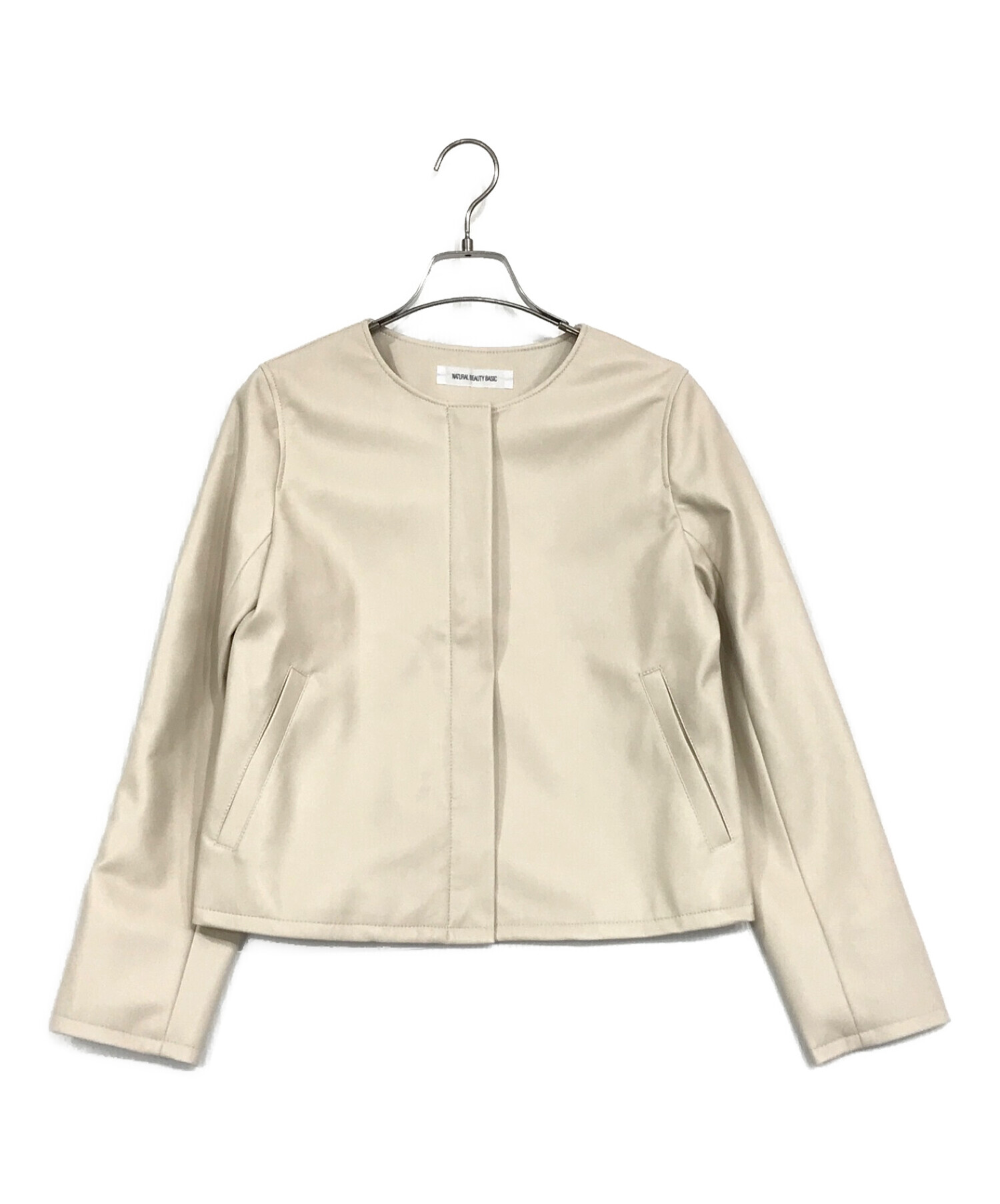ナチュラルビューティーベーシックレザージャケット ◇フェイクレザー
