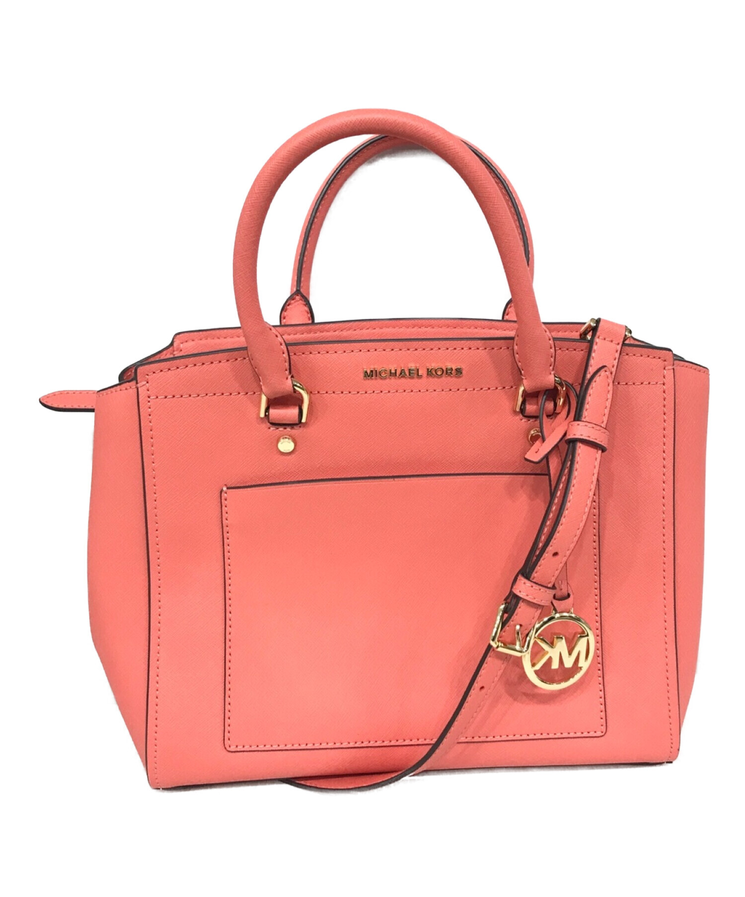 中古・古着通販】MICHAEL KORS (マイケルコース) 2WAYバッグ サーモン  