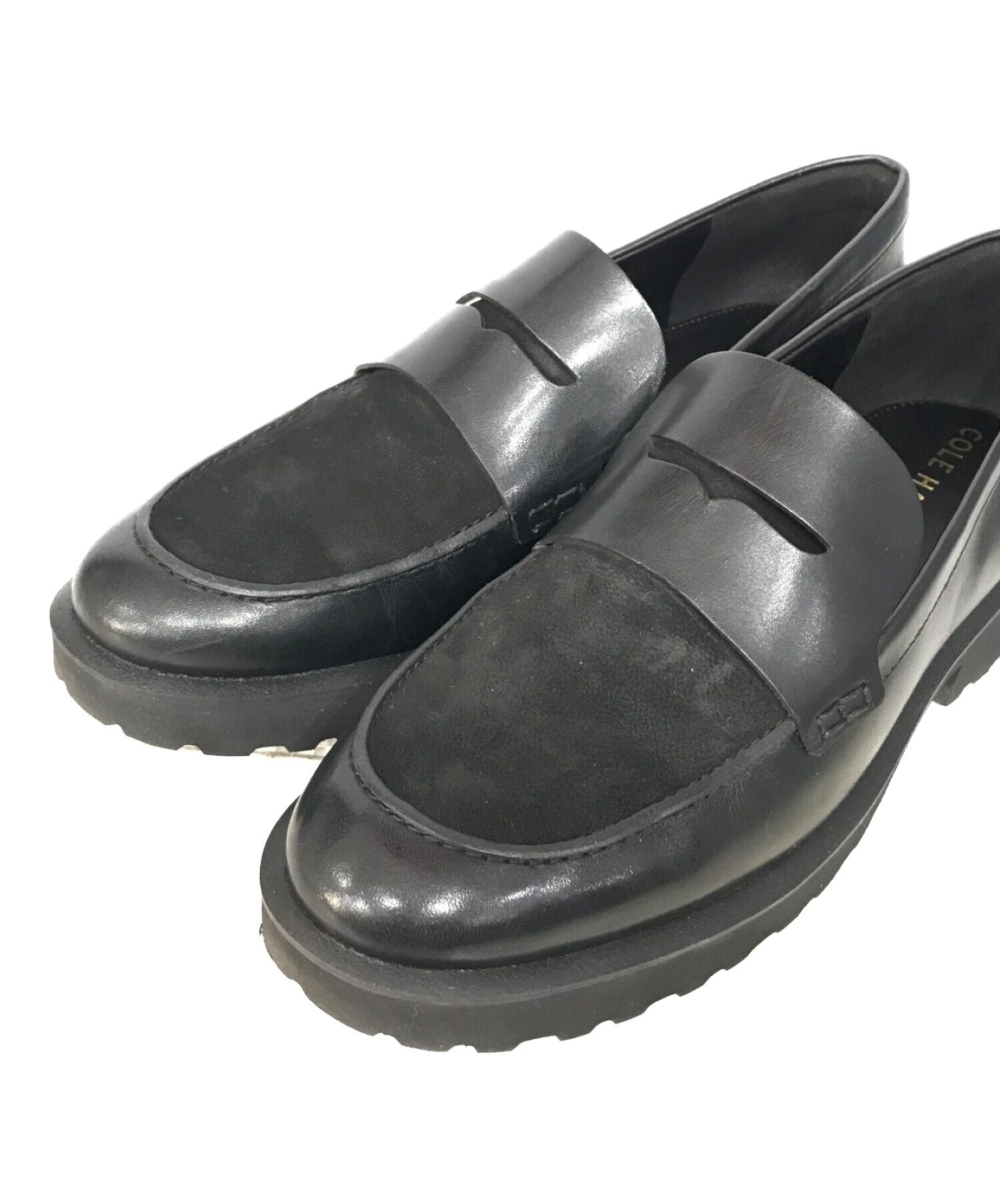 COLE HAAN コールハーン 23cm ローファー ジュネーブ 黒 厚底 COLE HAAN コールハーン 23cm ローファー ジュネーブ 黒 厚底