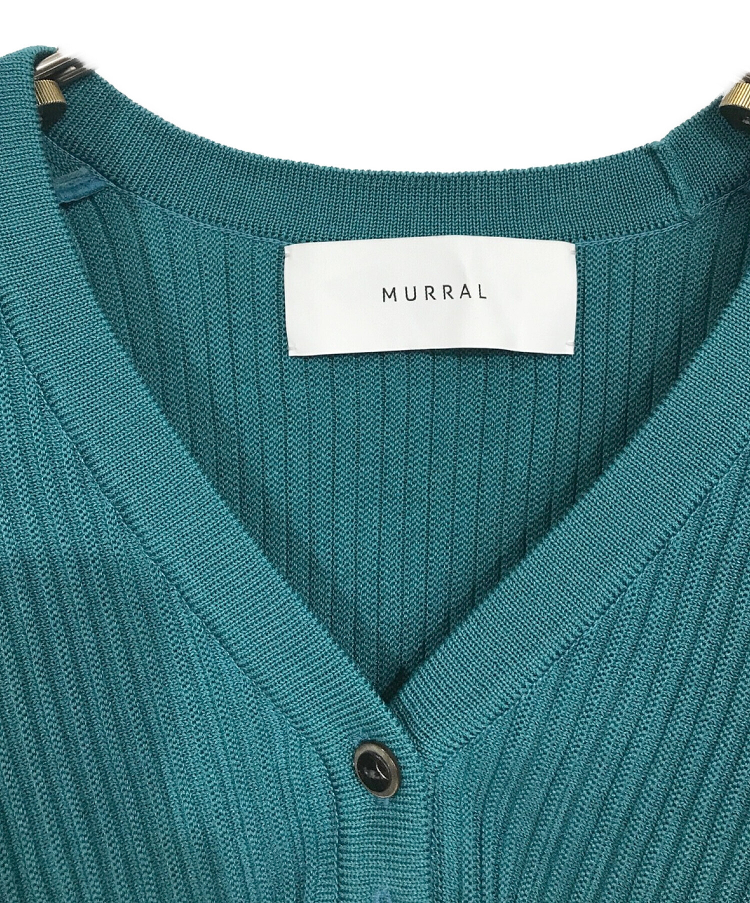 中古・古着通販】MURRAL (ミューラル) Sheer line sleeve rib knit 
