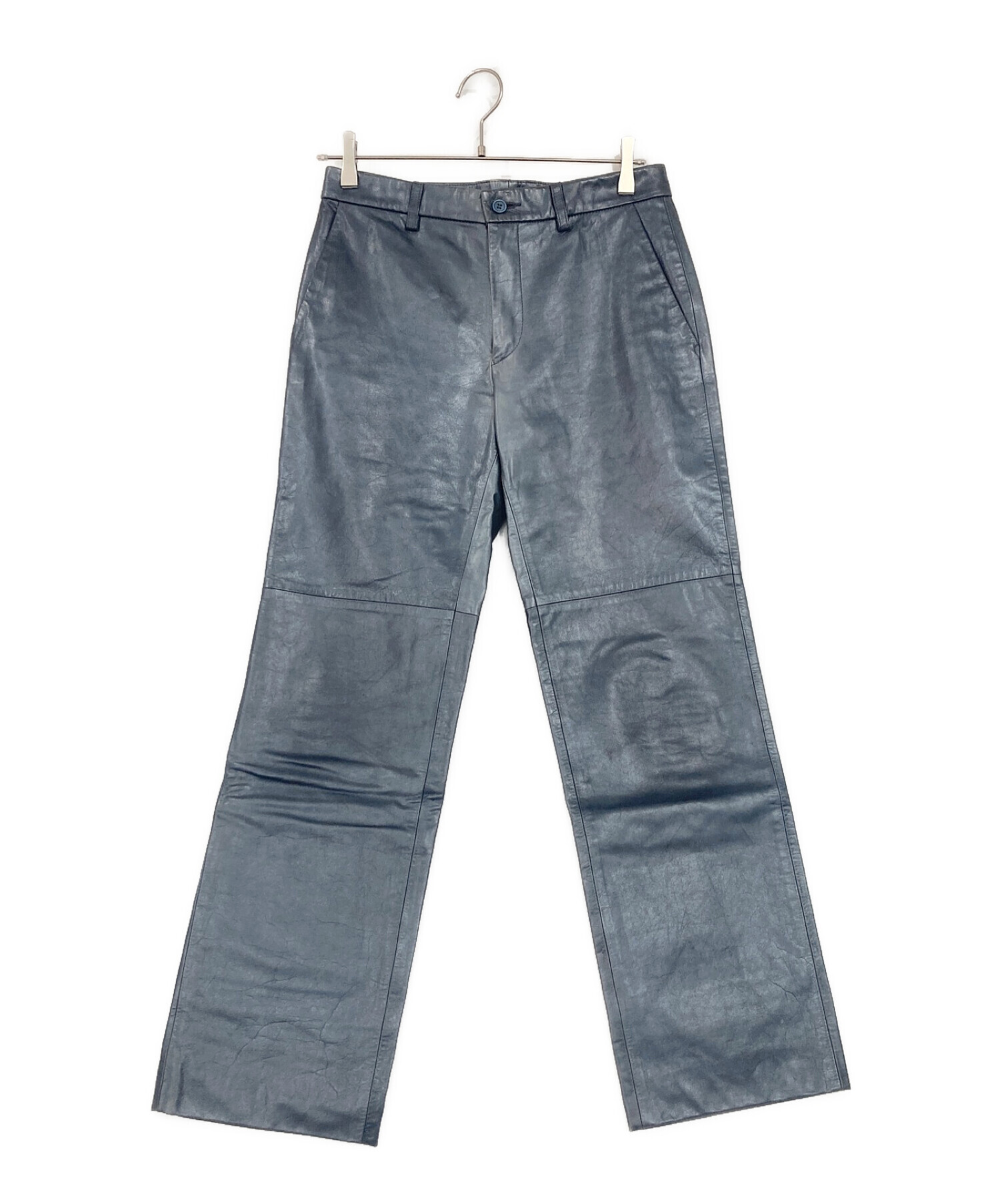 中古・古着通販】ISSEY MIYAKE (イッセイミヤケ) レザーパンツ 