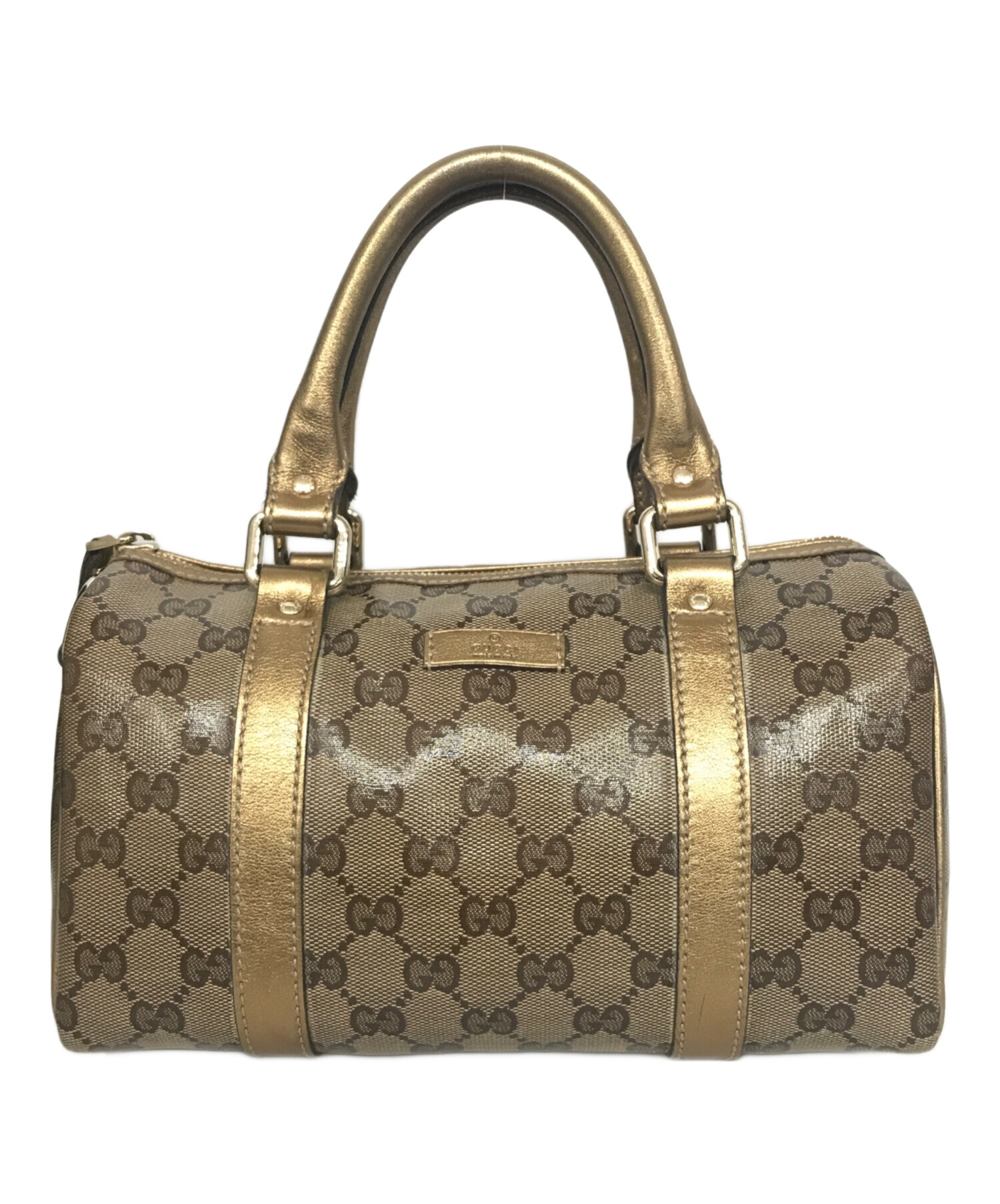 中古・古着通販】GUCCI (グッチ) GGミニボストンバッグ ゴールド 
