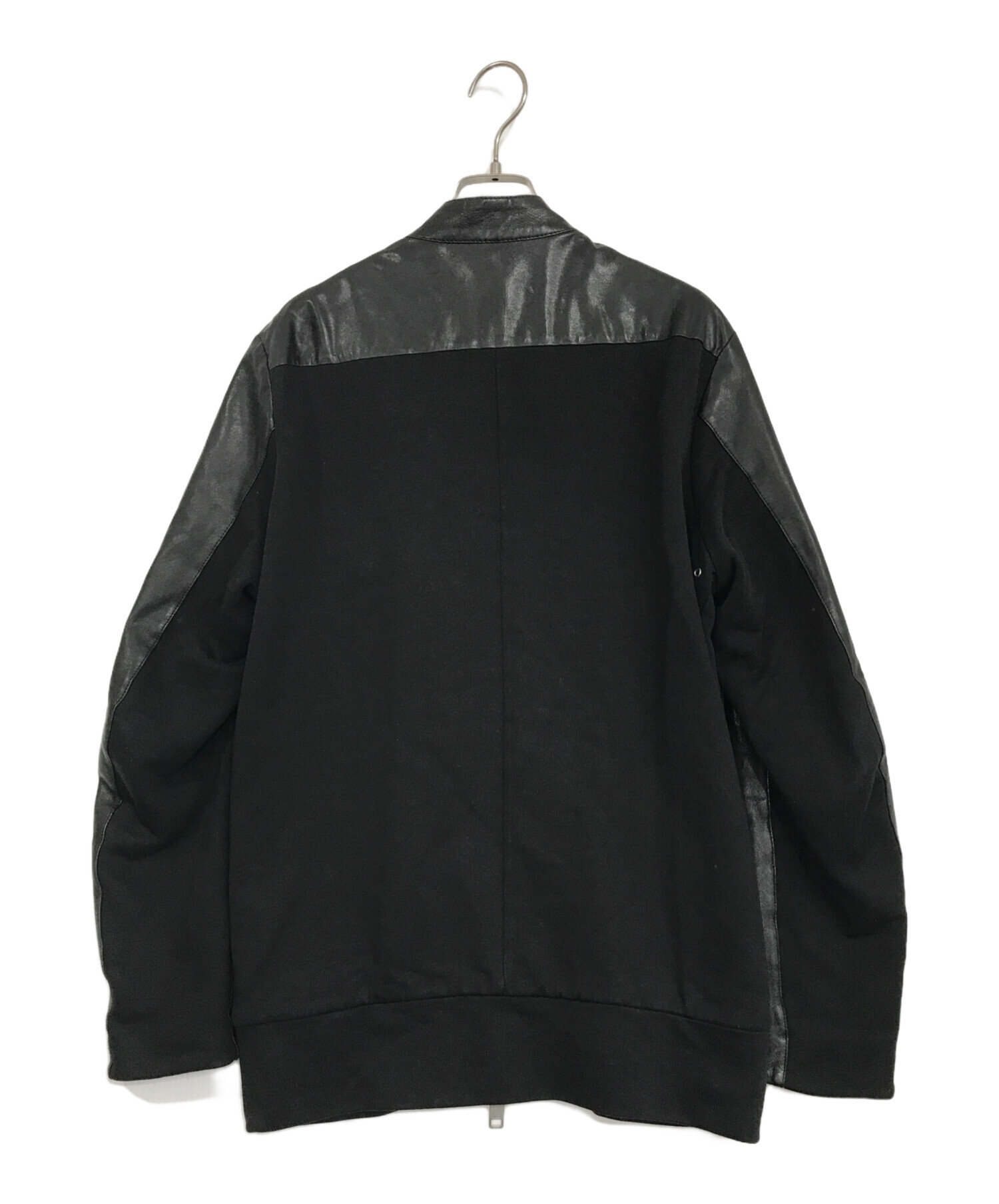 中古・古着通販】DIESEL (ディーゼル) レザー切替ジャケット ブラック 