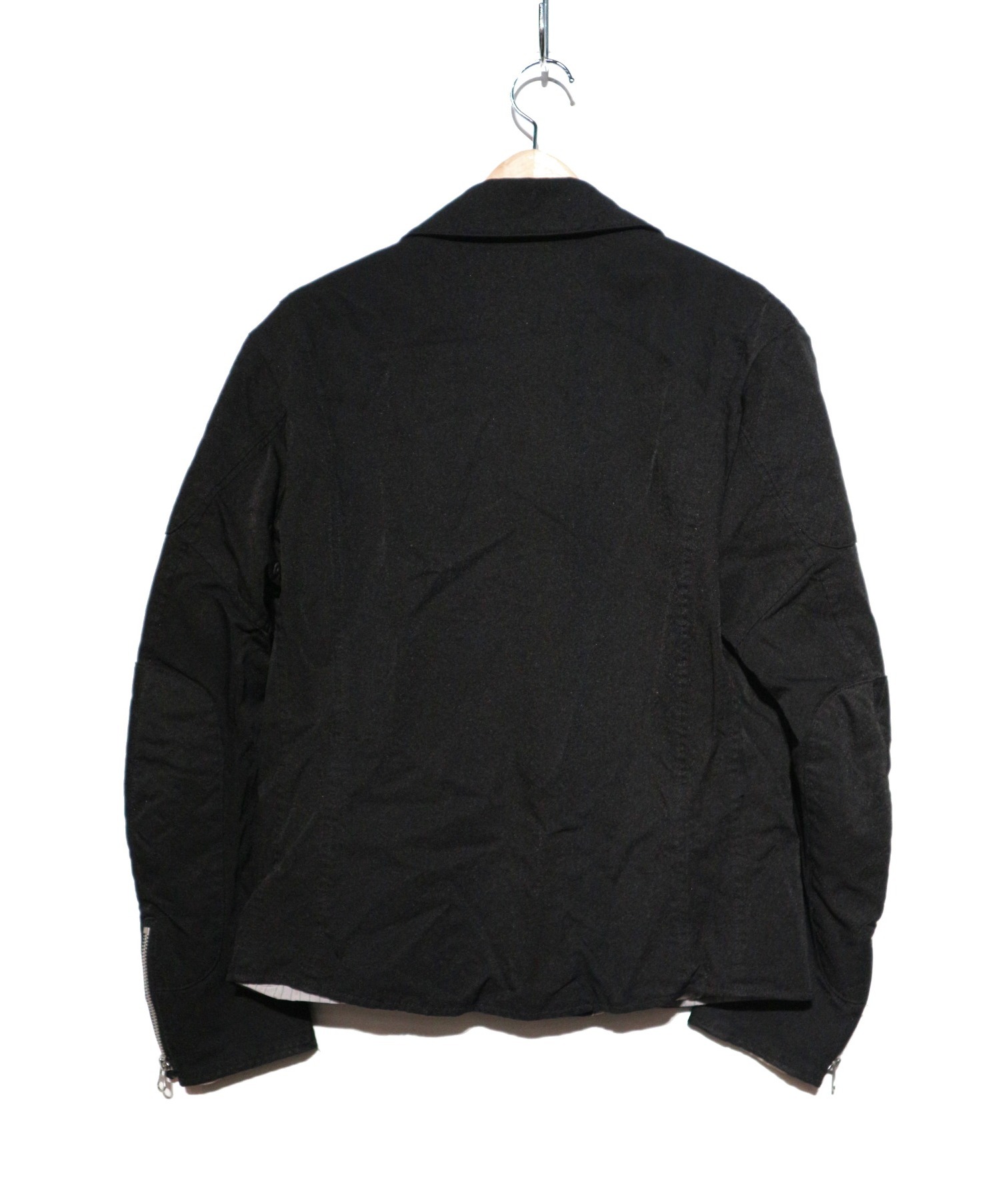 COMME des GARCONS HOMME (コムデギャルソンオム) ポリ縮絨ライダースジャケット ブラック サイズ:XS 18-19AW