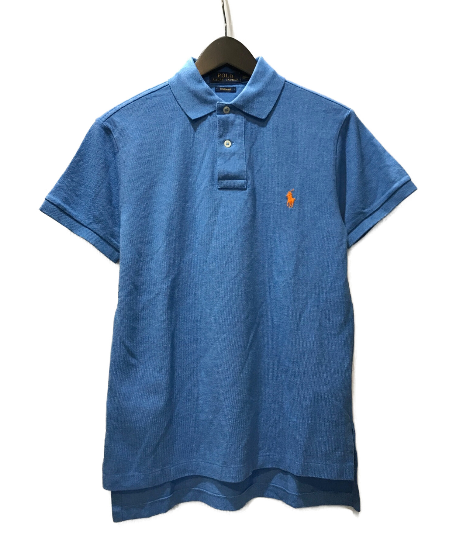 POLO RALPH LAUREN (ポロ・ラルフローレン) CUSTOM FIT カスタムフィット ポロシャツ ブルー サイズ:XS 165/88A