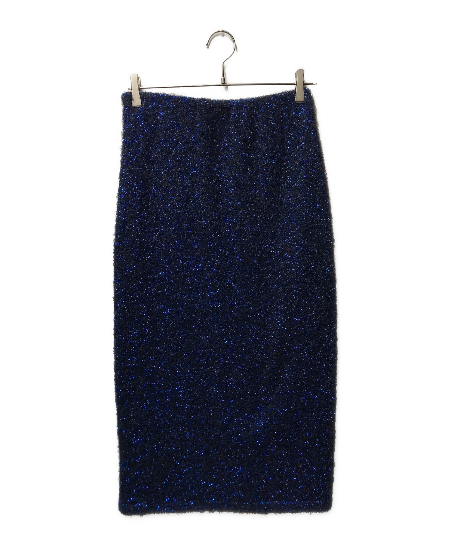 MAISON SPECIAL (メゾンスペシャル) メタリックヤーンタイトスカート 21221515102 ブルー サイズ:F