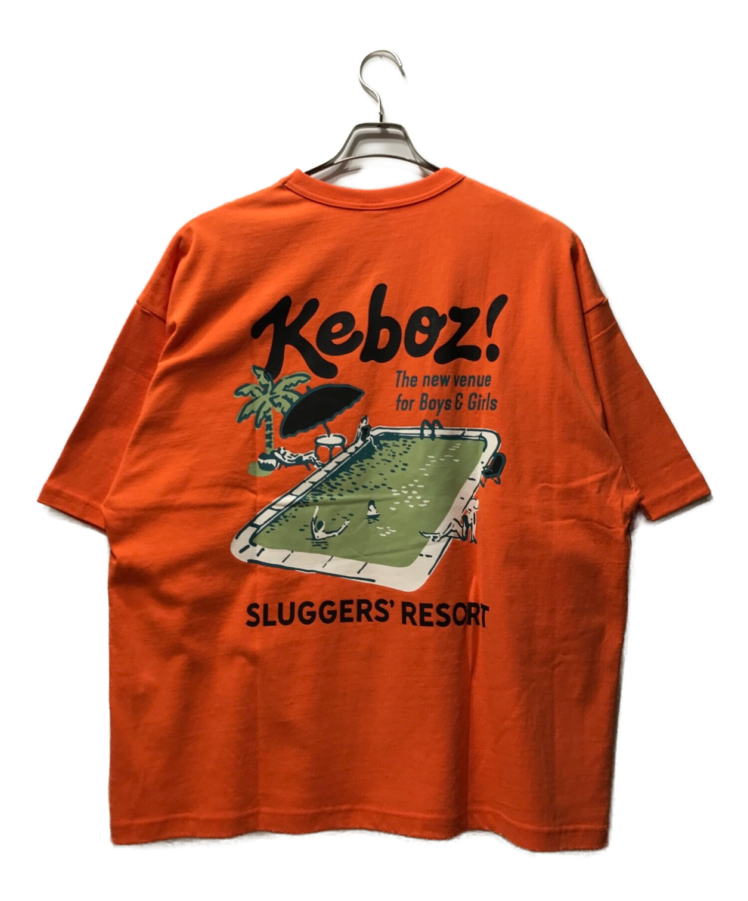 中古・古着通販】KEBOZ (ケボズ) バックプリント Tシャツ オレンジ