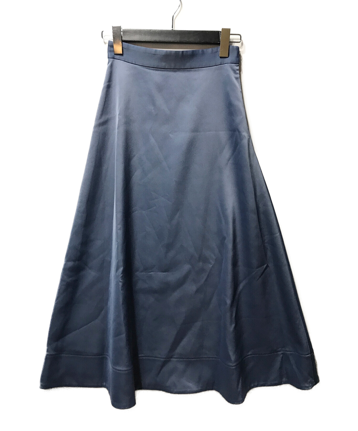 anuans (アニュアンス) ヴィンテージサテンフレアスカート ブルー サイズ:S