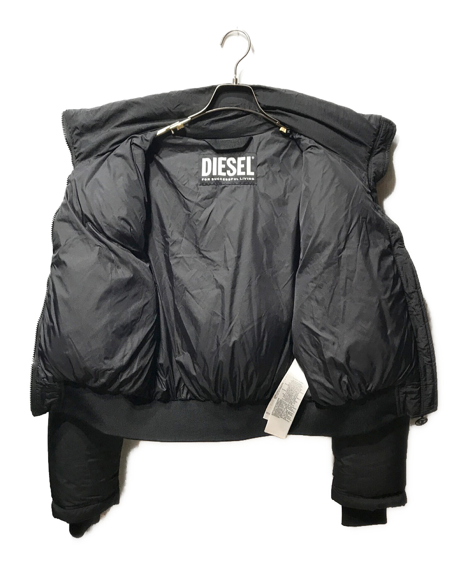 DIESEL (ディーゼル) W-PEYTION-SHORT ダウンジャケット ショート丈 ブラック サイズ:Ｍ