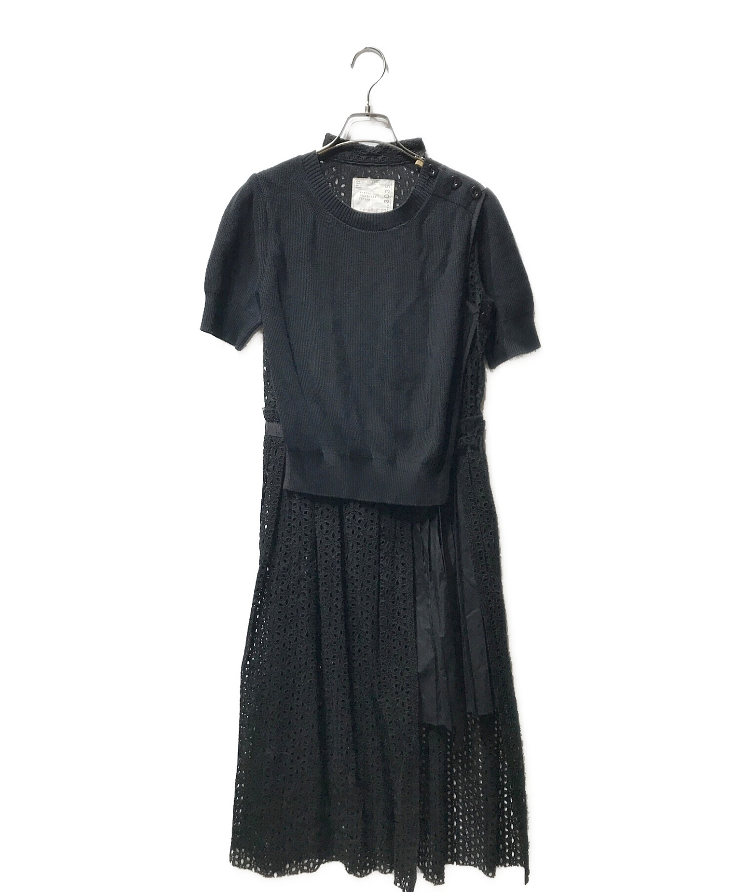 中古・古着通販】sacai (サカイ) ニットレースドッキングワンピース 17  