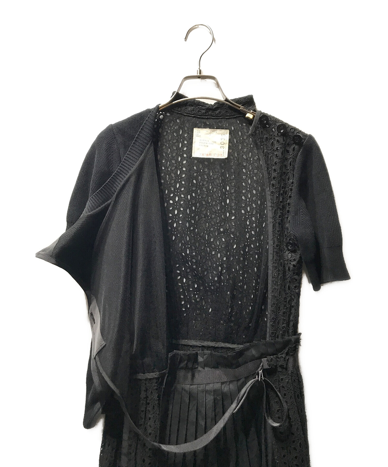 中古・古着通販】sacai (サカイ) ニットレースドッキングワンピース 17  