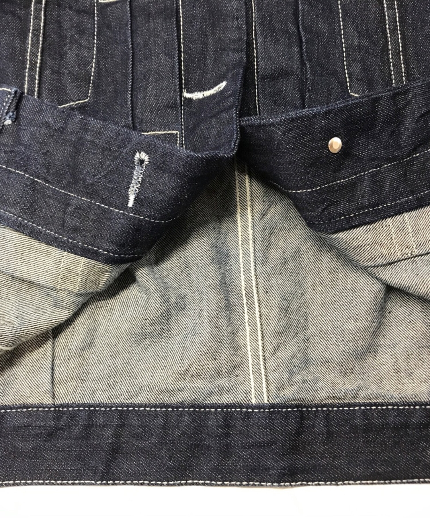 中古・古着通販】machatt (マチャット) デニムベスト インディゴ 