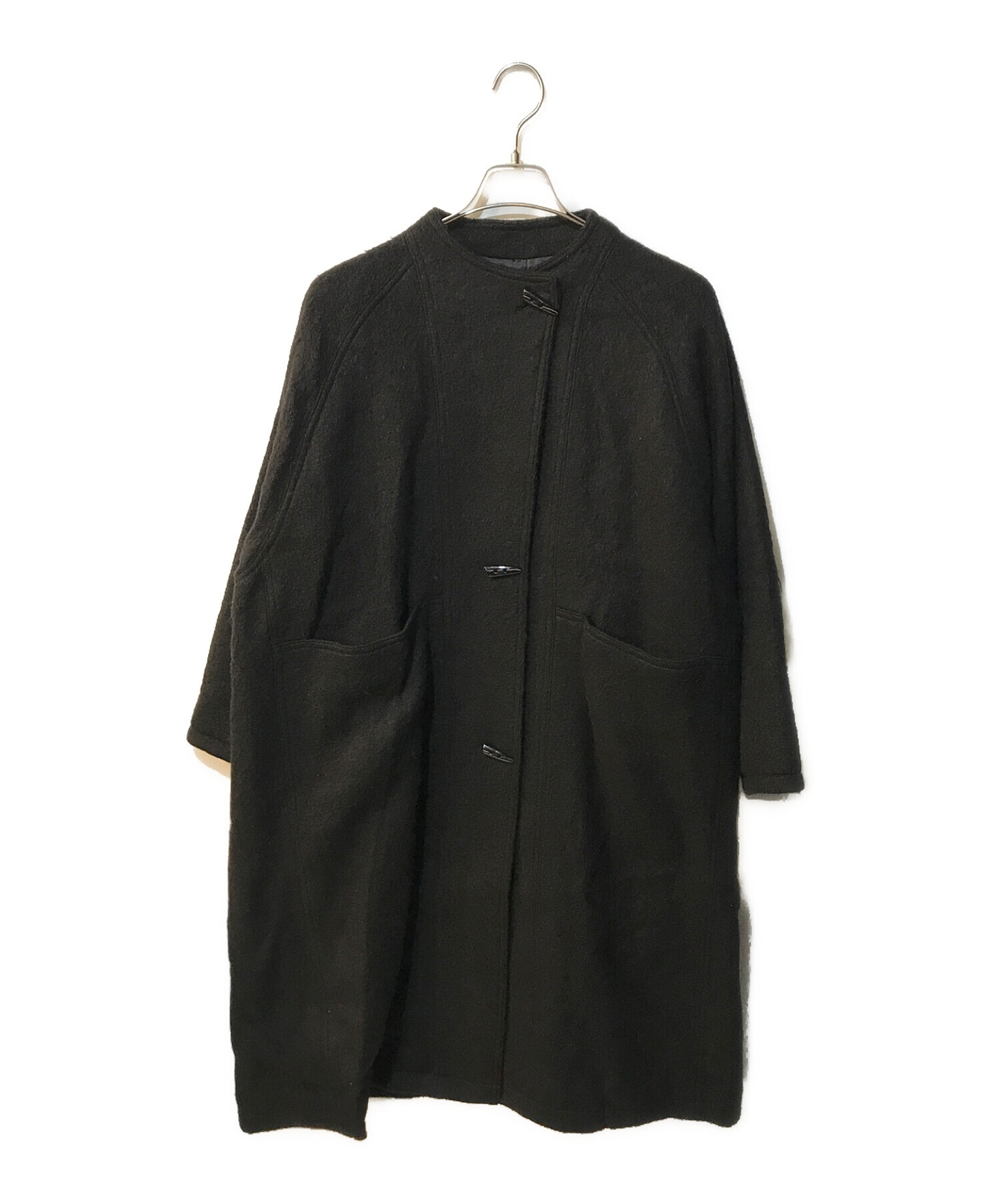 中古・古着通販】Louren (ローレン) mohair shaggy long coat ブラック 