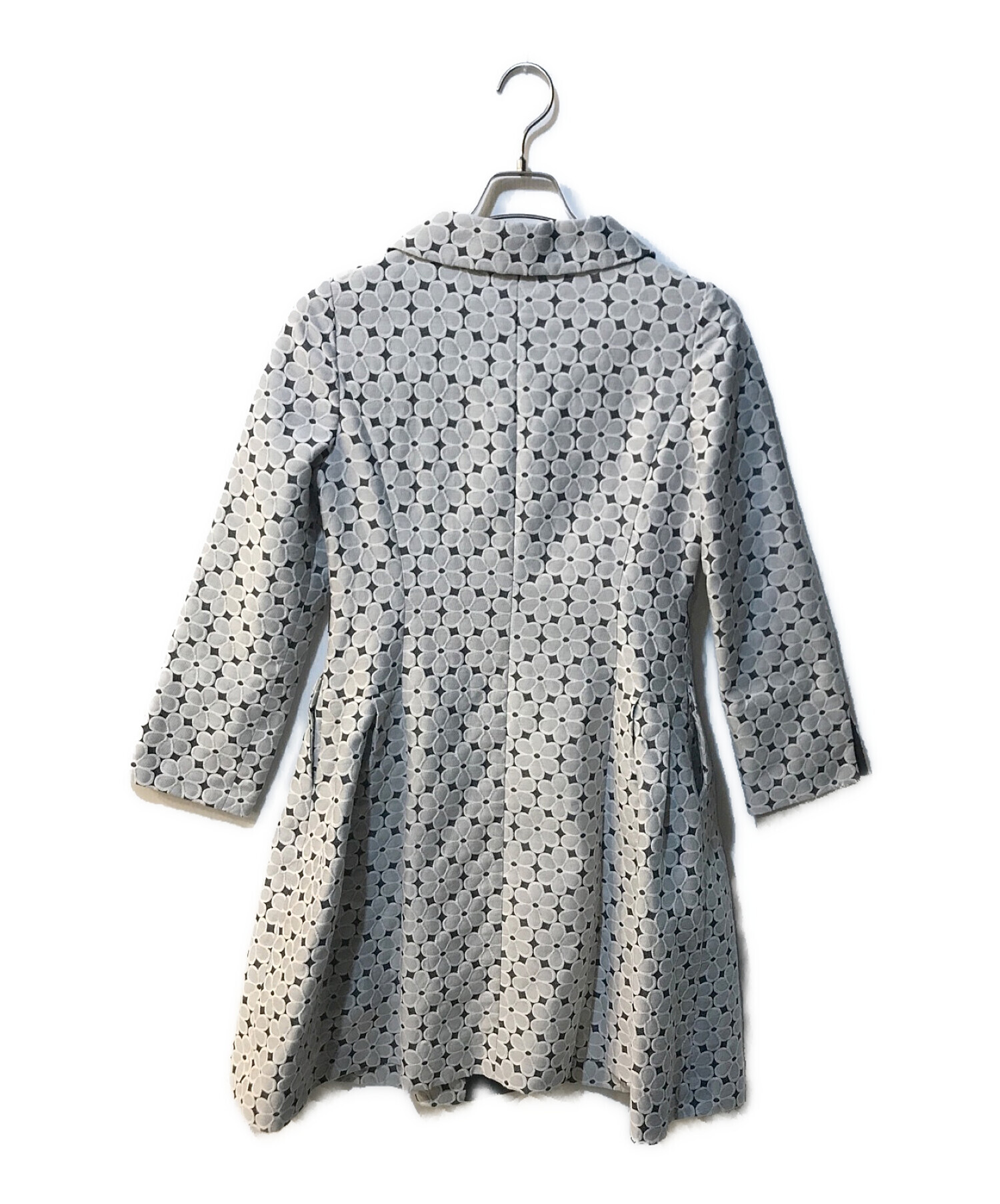 エムズグレイシー ❣️ リアルフラワー柄ワンピース38 100cm着丈 エムズグレイシー フラワーワンピース 38