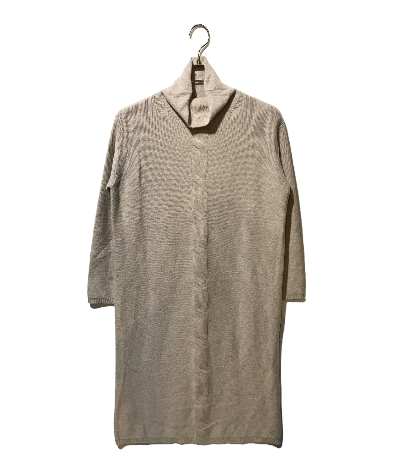 Max Mara マックスマーラベージュカシミヤ混ハイネックニット