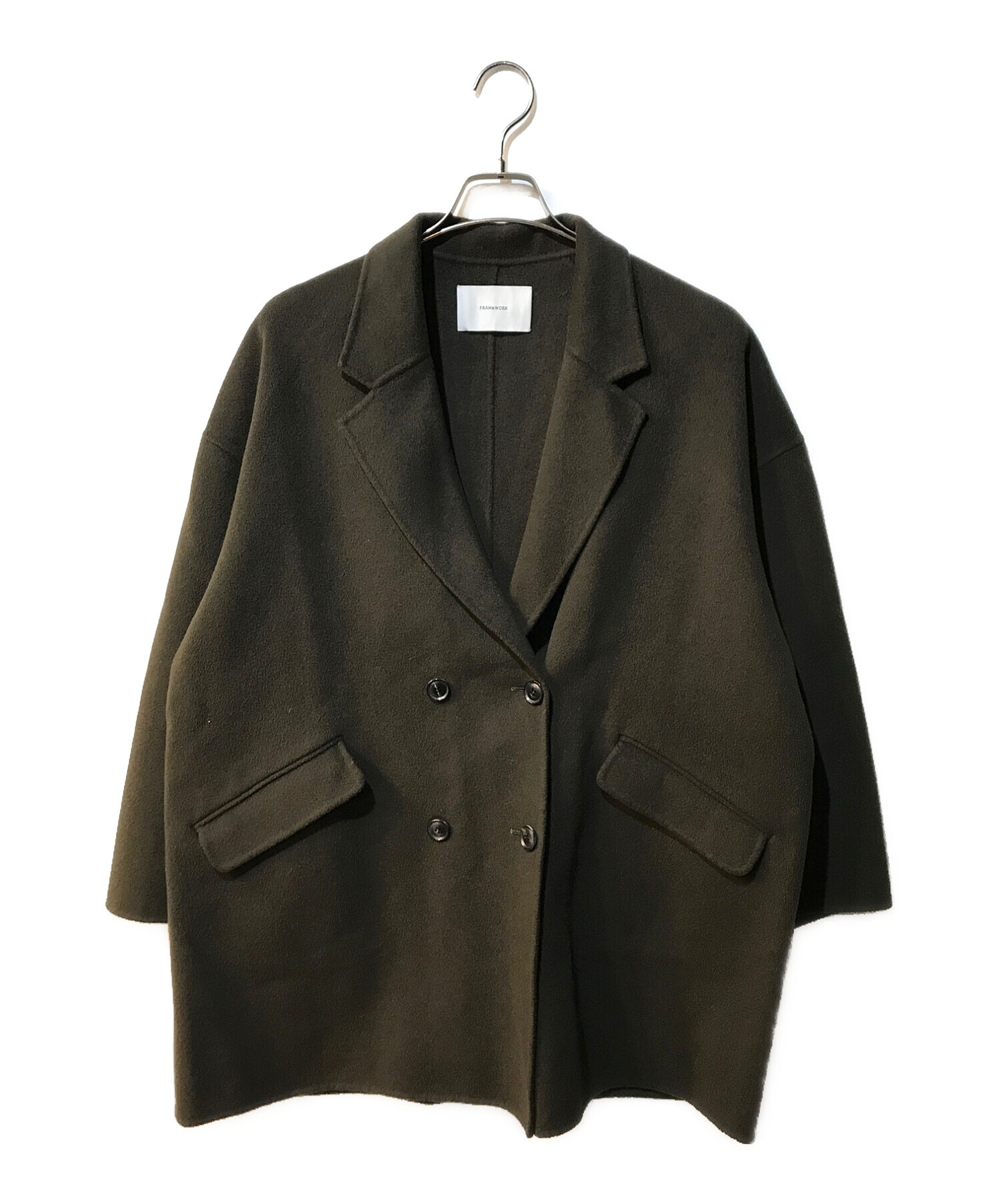 FRAMeWORK ハミルトンリバーテーラードコート カーキ 38