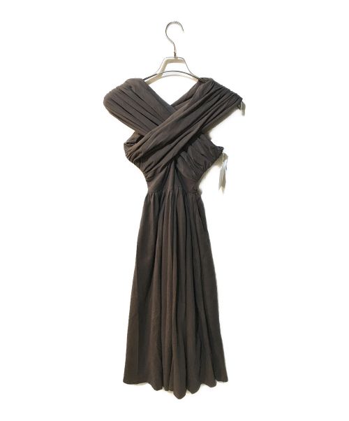 maisoncelon cross shoulder gather dress 【公式通販】 maisoncelon cross shoulder gather dress 【公式通販】