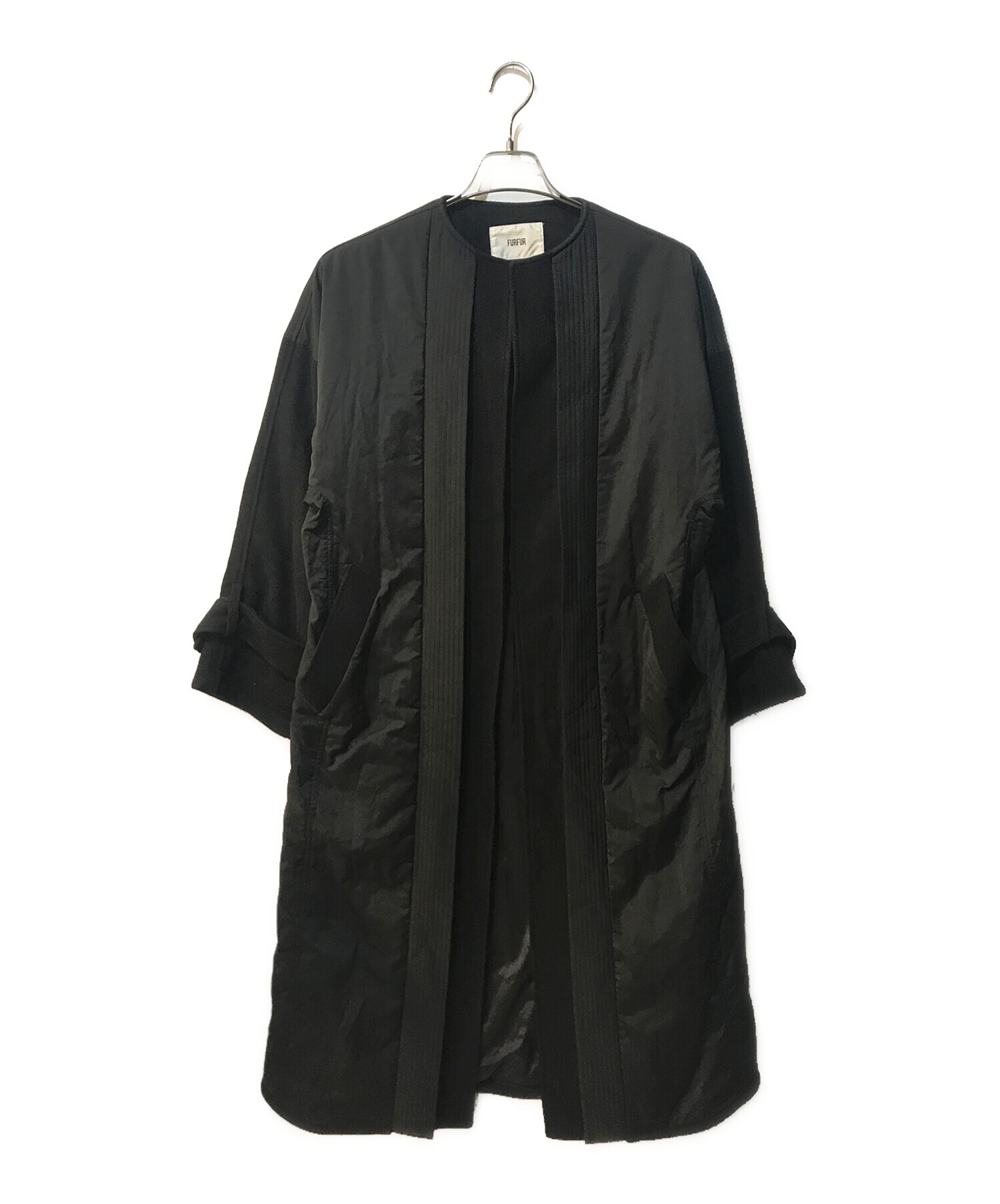 中古・古着通販】furfur (ファーファー) 異素材レイヤード風コート 