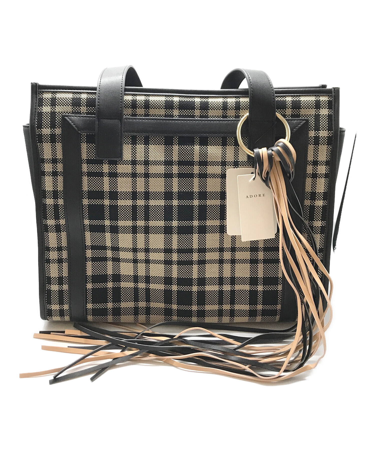 中古・古着通販】ADORE (アドーア) パストラルチェックBAG ブラック 