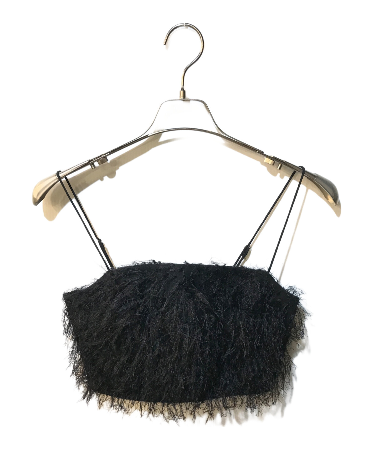 中古・古着通販】CLANE (クラネ) FRINGE BARE BUSTIER ブラック 未使用 