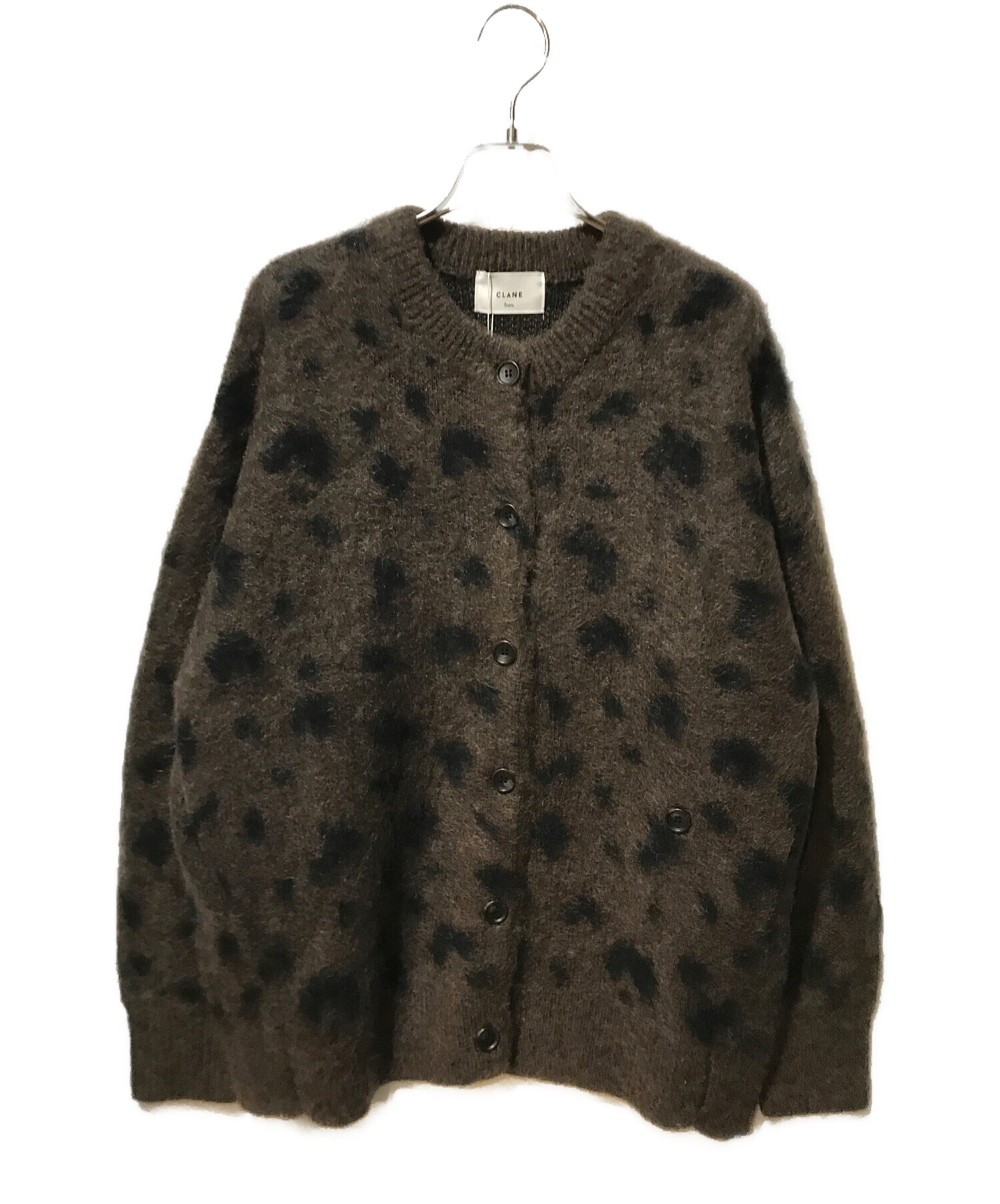 中古・古着通販】CLANE (クラネ) MOHAIR LOOSE KNIT CARDIGAN ブラウン  