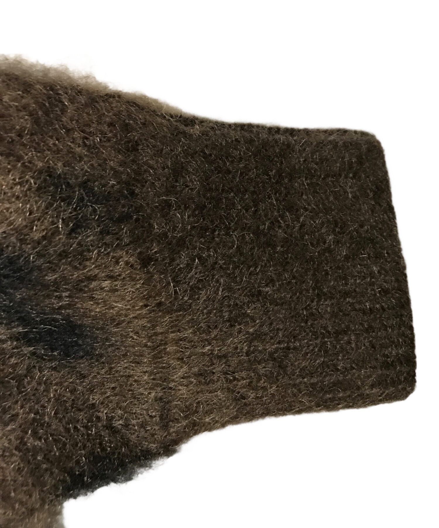 中古・古着通販】CLANE (クラネ) MOHAIR LOOSE KNIT CARDIGAN ブラウン  