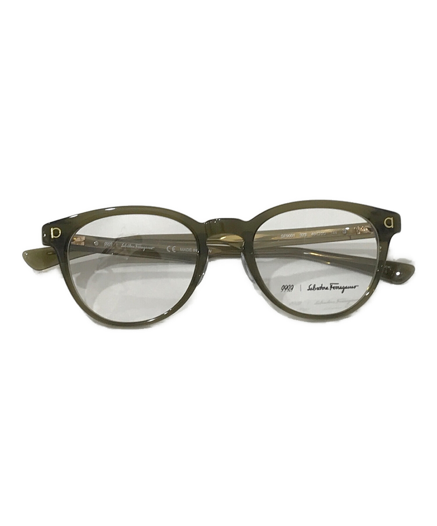 Salvatore Ferragamo × 999.9 (サルヴァトーレ フェラガモ × フォーナインズ) 眼鏡フレーム オリーブグリーン  サイズ:49□20 144