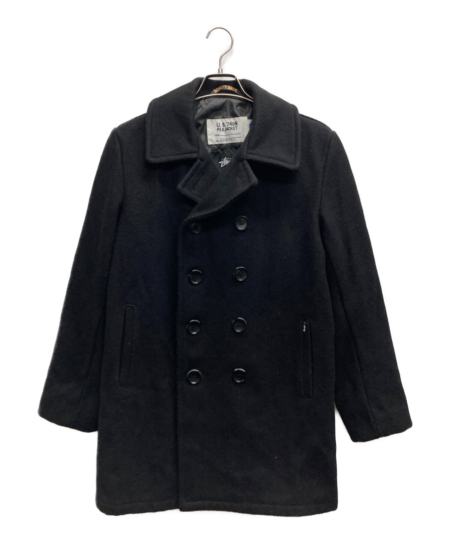 中古・古着通販】stussy (ステューシー) Schott (ショット) Pコート 