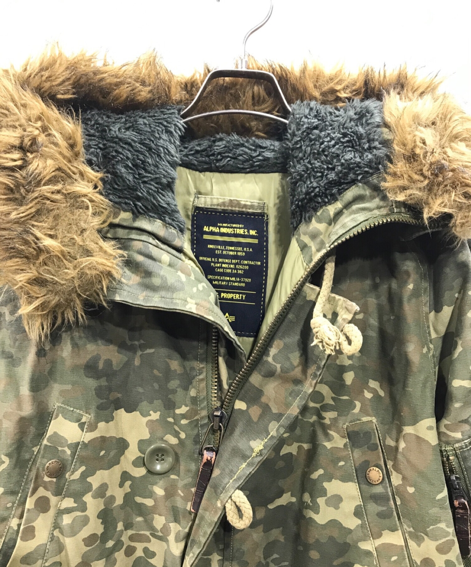 USA製ALPHA INDUSTRIES N3-Bジャケット ネイビー Lサイズ USA製ALPHA