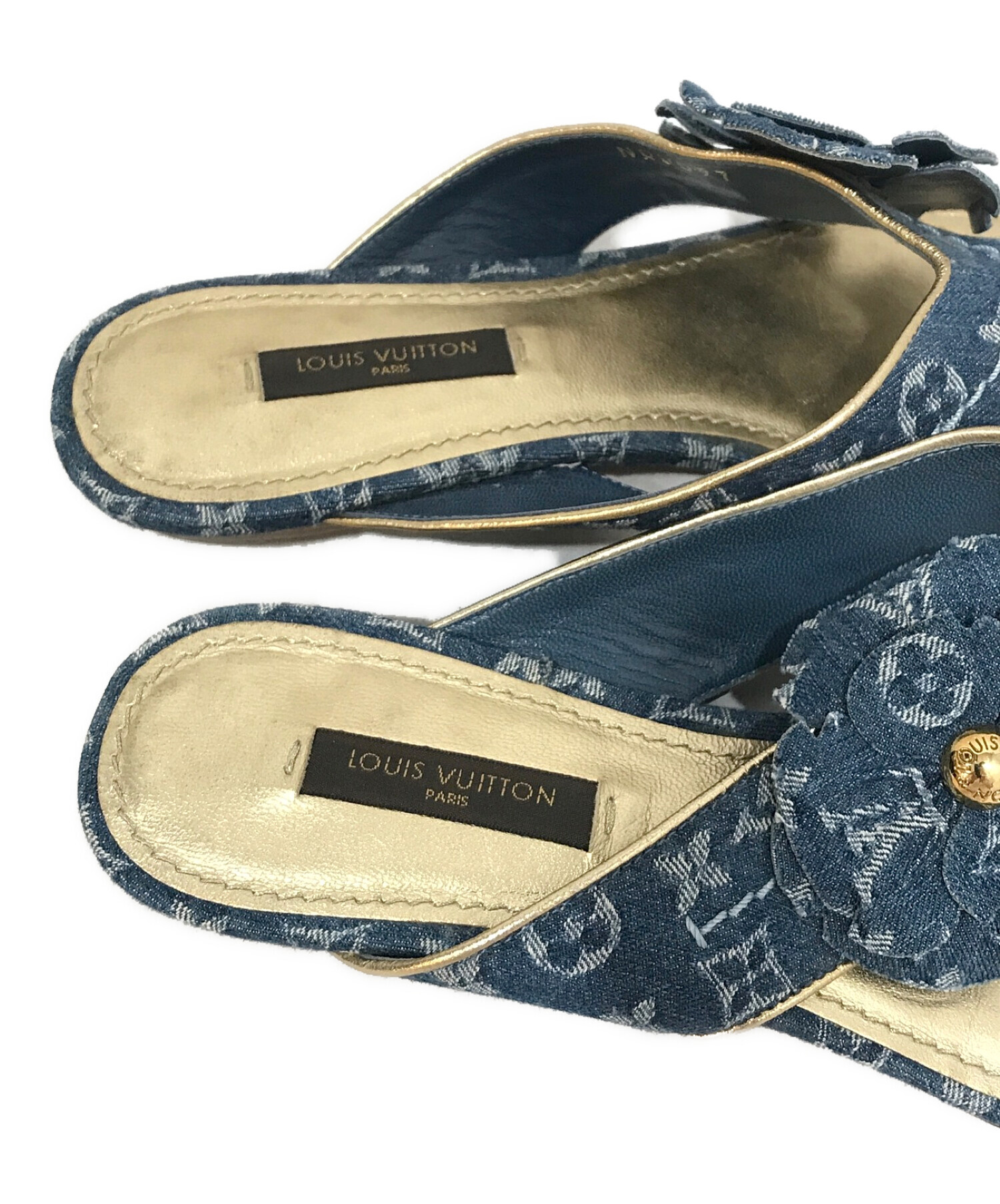 中古・古着通販】LOUIS VUITTON (ルイ ヴィトン) デニムトングサンダル 