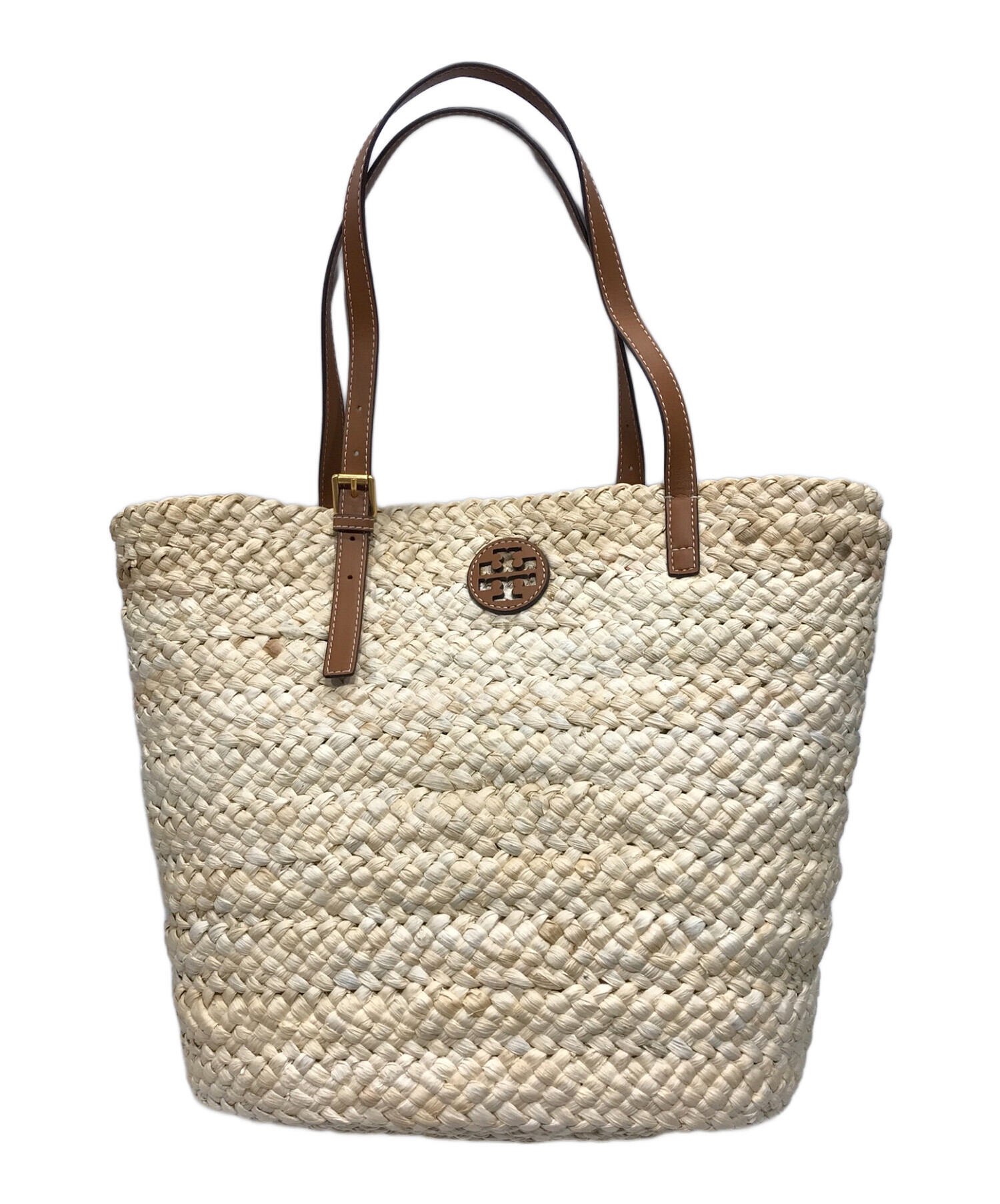 中古・古着通販】TORY BURCH (トリーバーチ) カゴバッグ ベージュ  