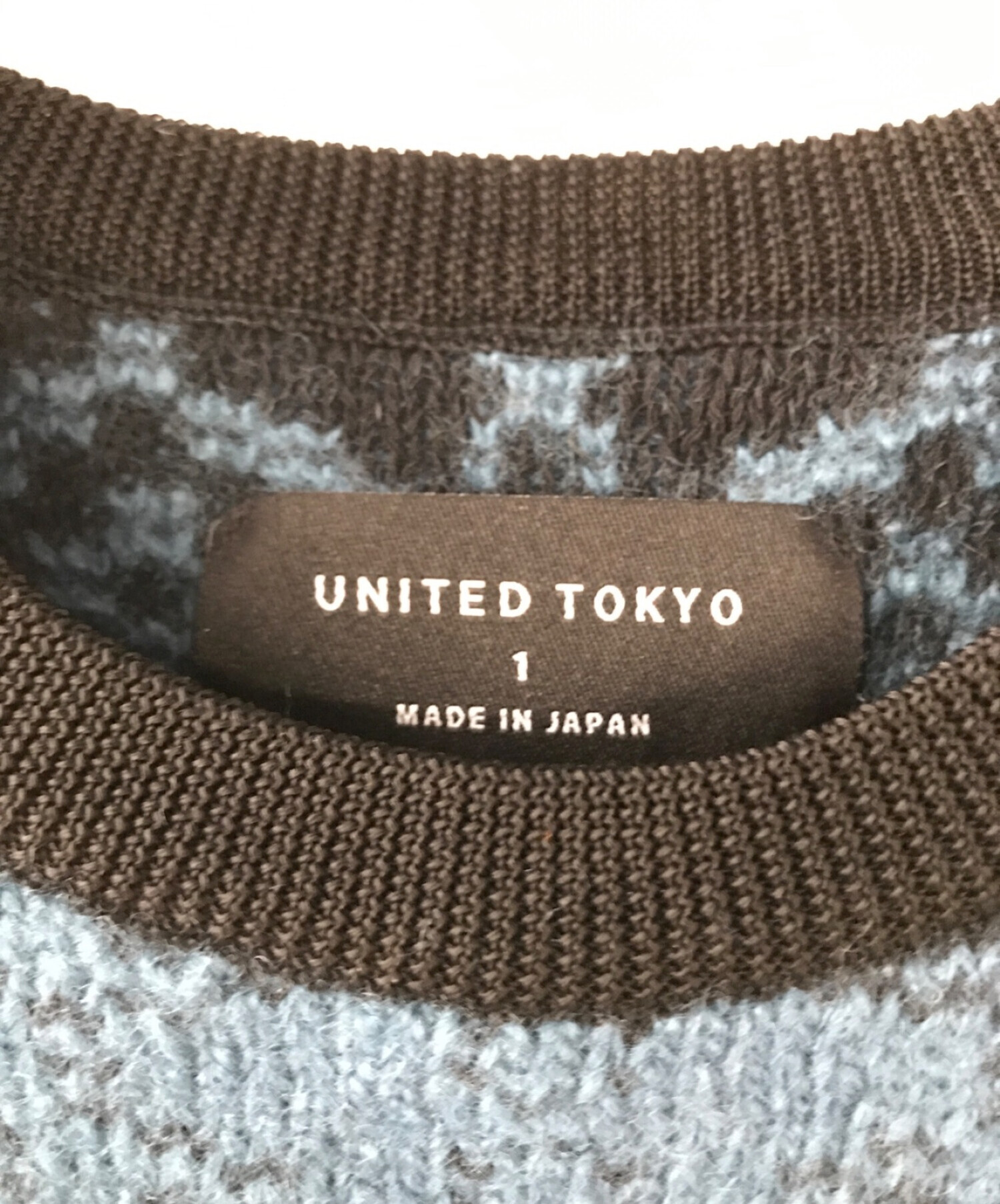 UNITED TOKYO (ユナイテッドトウキョウ) プリミティブジャガードニット ブルー サイズ:1