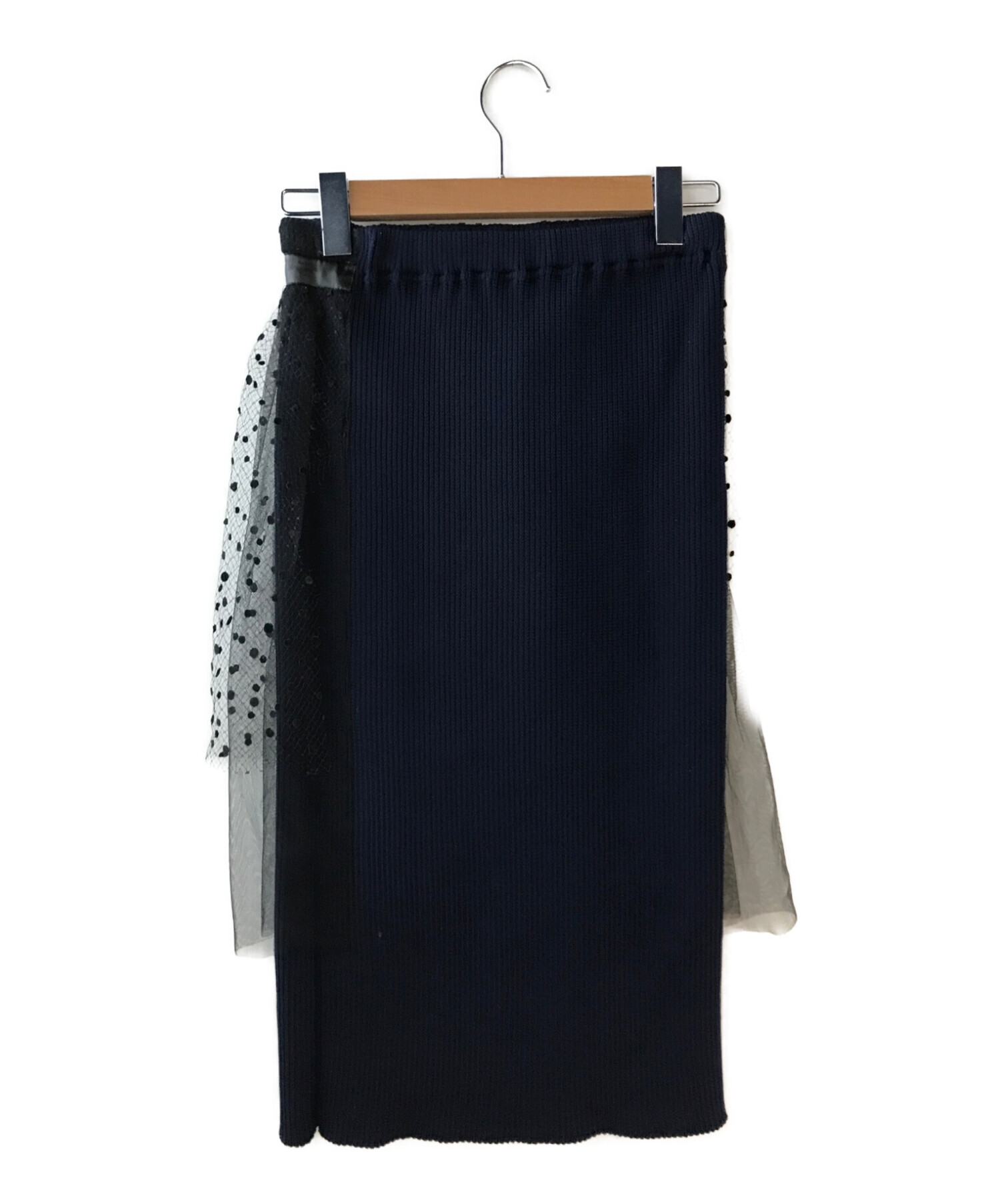 AKIRA NAKA (アキラナカ) チュールニットスカート ブルー サイズ:FREE