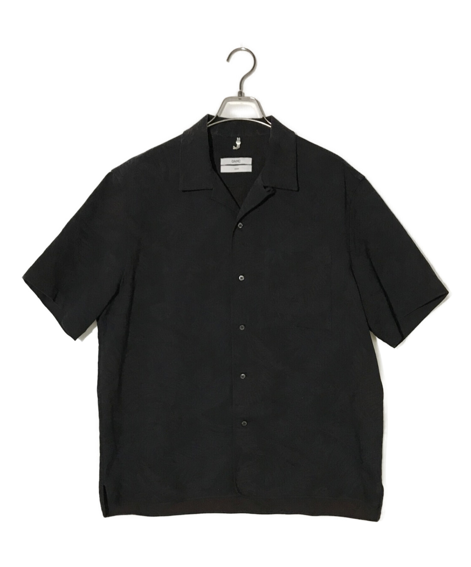 OAMC (オーエーエムシー) フラワーパターン ショートスリーブオープンカラーシャツ ネイビー サイズ:M