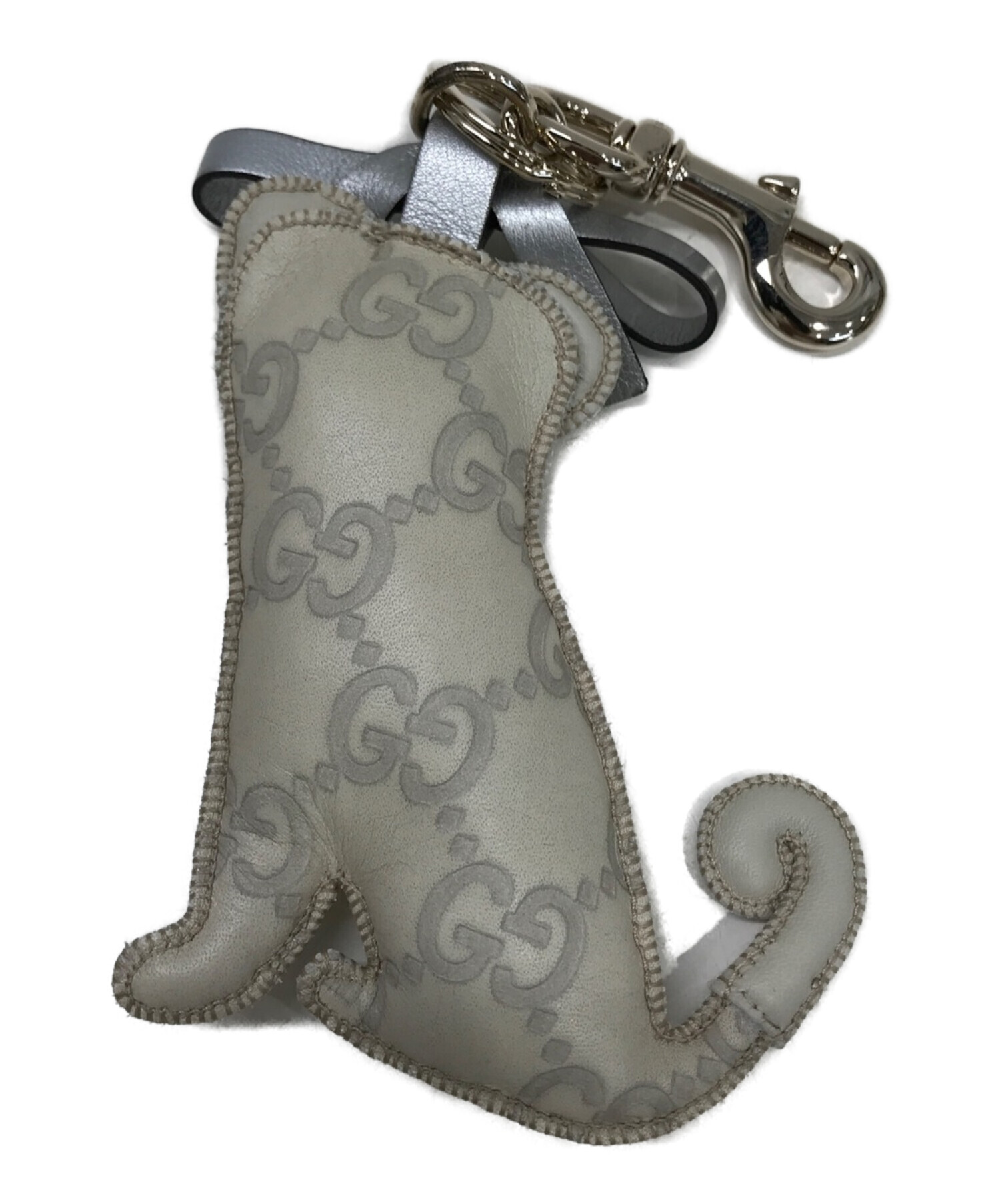 グッチグッチョリキーホルダーチャームオリバーパグホワイト