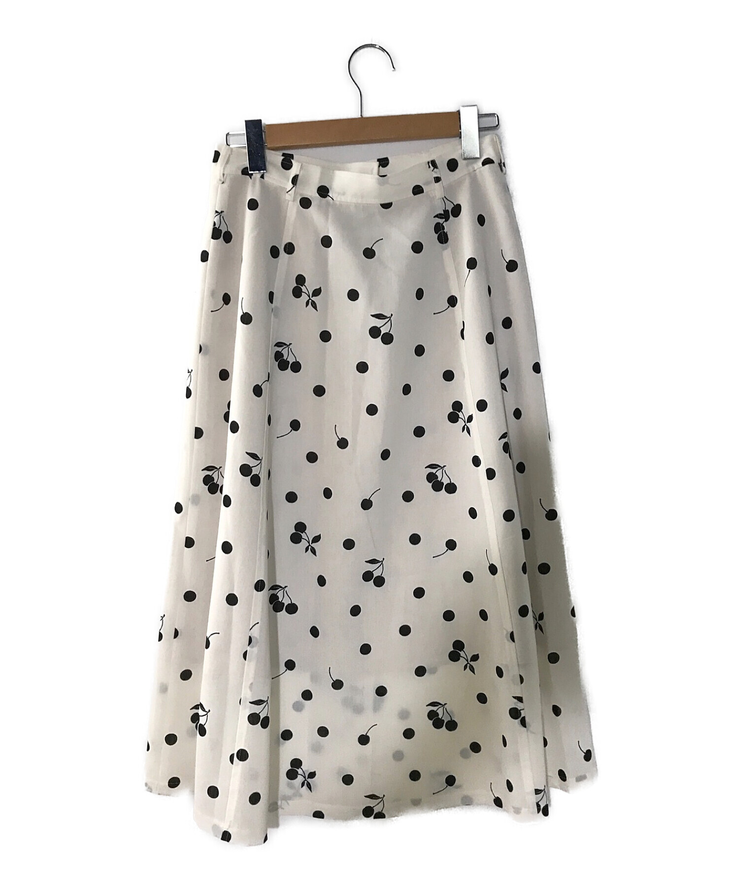 IENA (イエナ) sese チェリー柄フレアースカート アイボリー サイズ:40