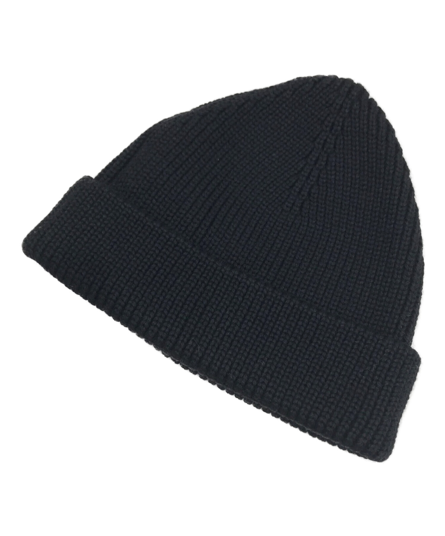 新品 ブラック 黒 × ホワイト ニット帽