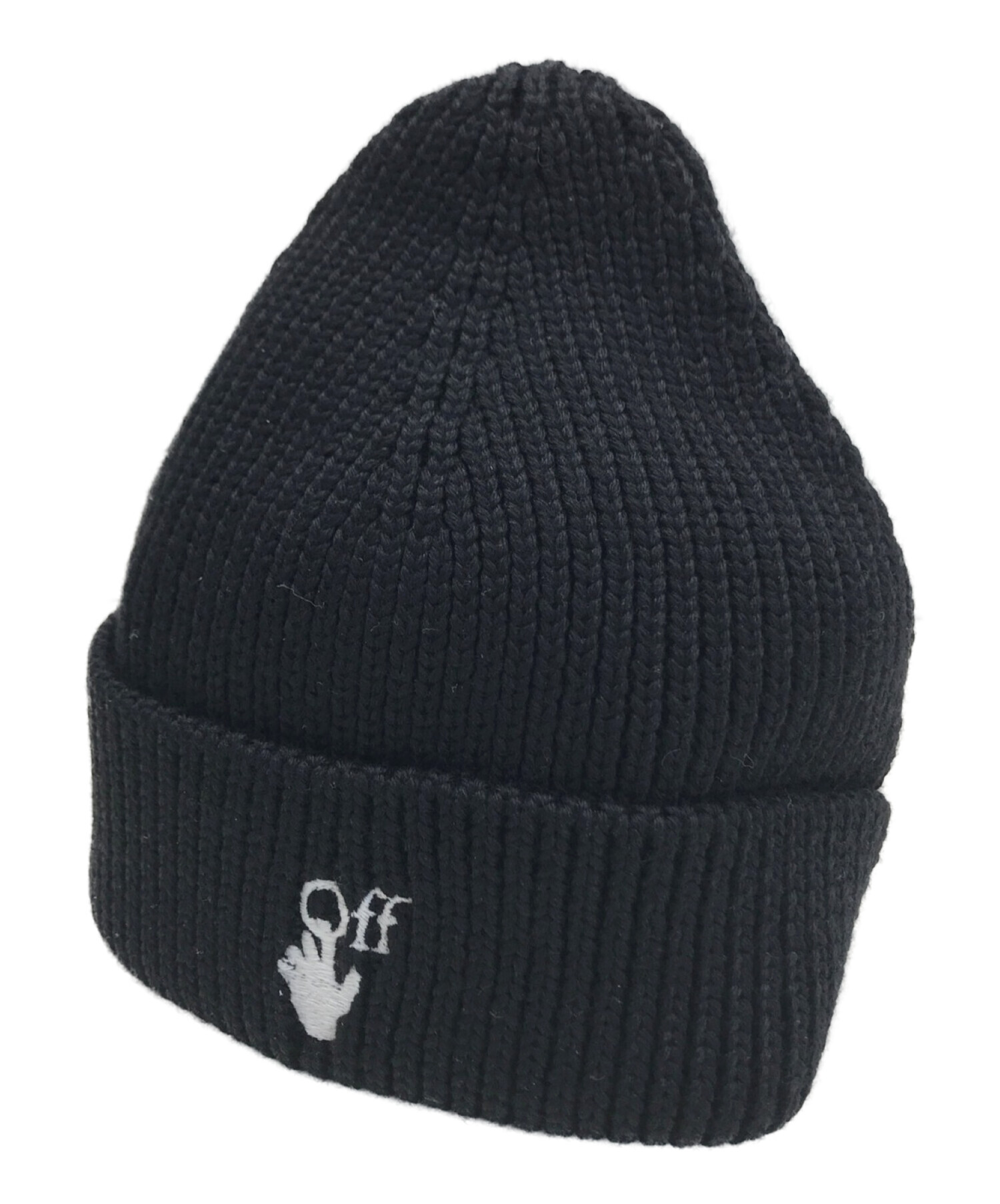OFFWHITE (オフホワイト) ニット帽 ブラック