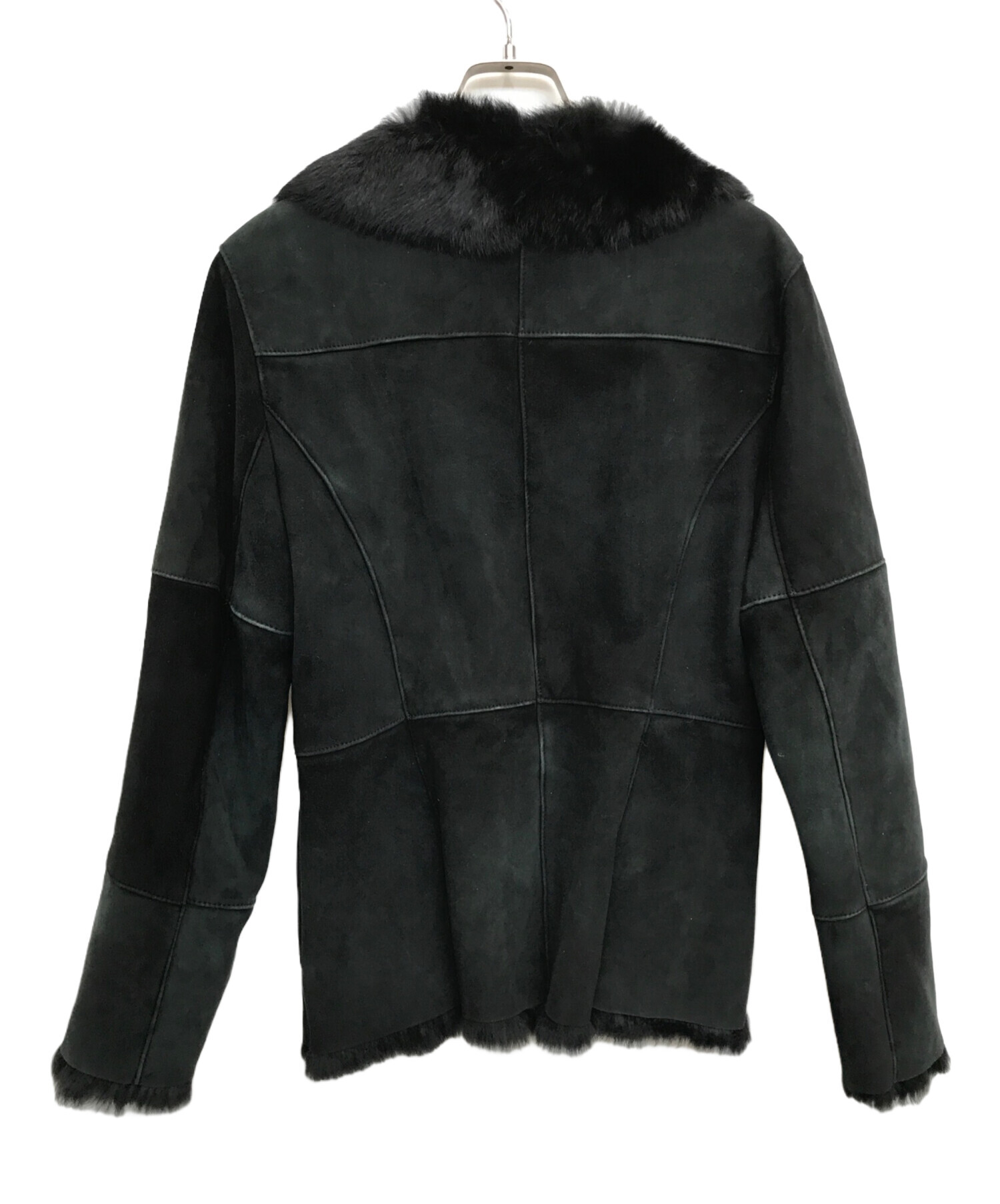 中古・古着通販】courreges (クレージュ) ムートンジャケット ブラック 
