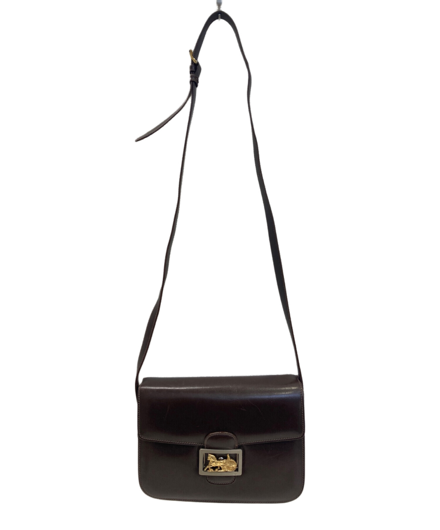 中古・古着通販】CELINE (セリーヌ) ショルダーバッグ ブラウン 