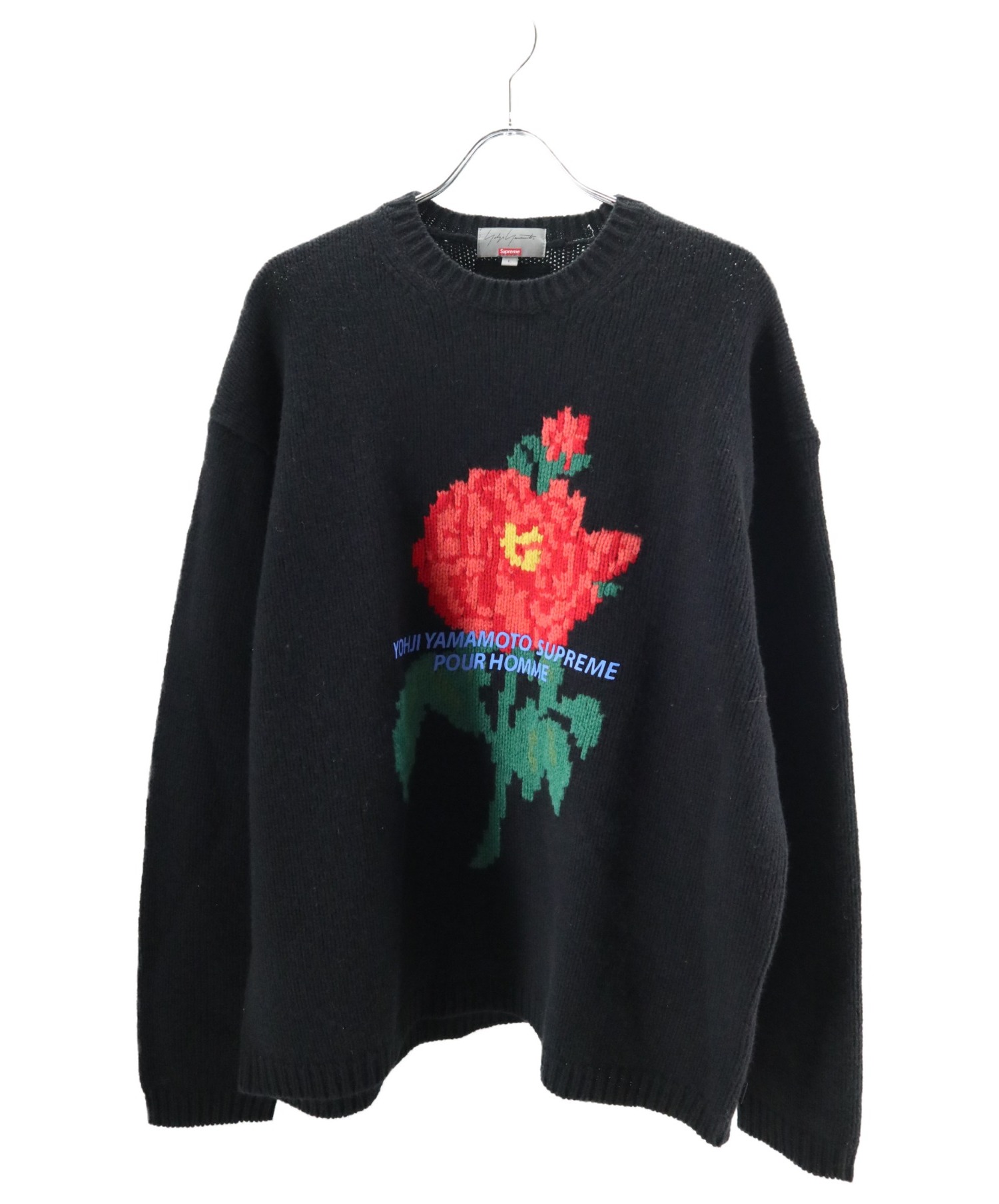 Supreme × Yohji Yamamoto (シュプリーム×ヨウジヤマモト) Flower Knit Sweater ブラック サイズ:L