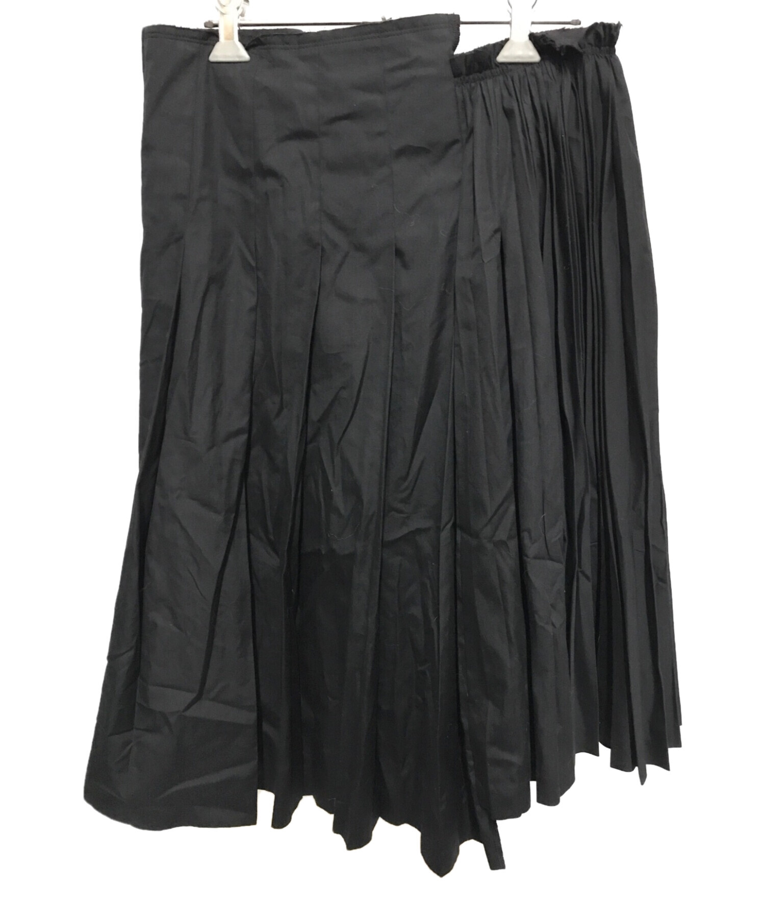 【美品】コムデギャルソン アシンメトリー プリーツ 変形 スカート ブラック コムデギャルソンアシンメトリープリーツスカート