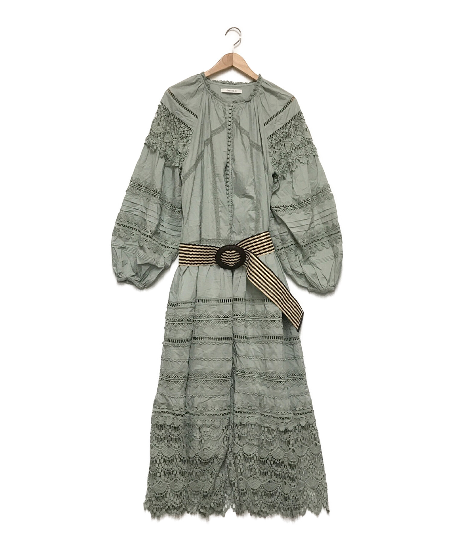 中古・古着通販】Estella.K (エステラケー) Nora Lace Trim Dress 