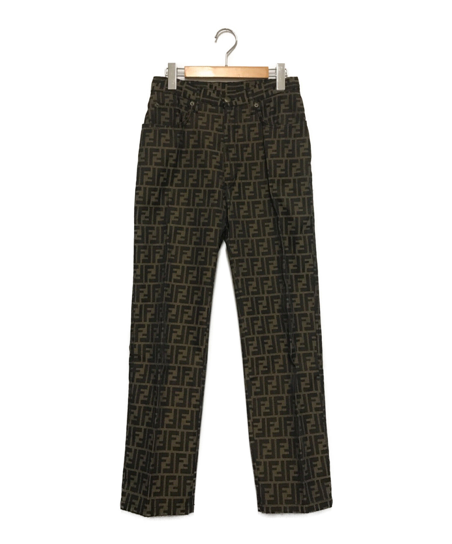中古・古着通販】FENDI (フェンディ) ハイウエストズッカ柄パンツ 