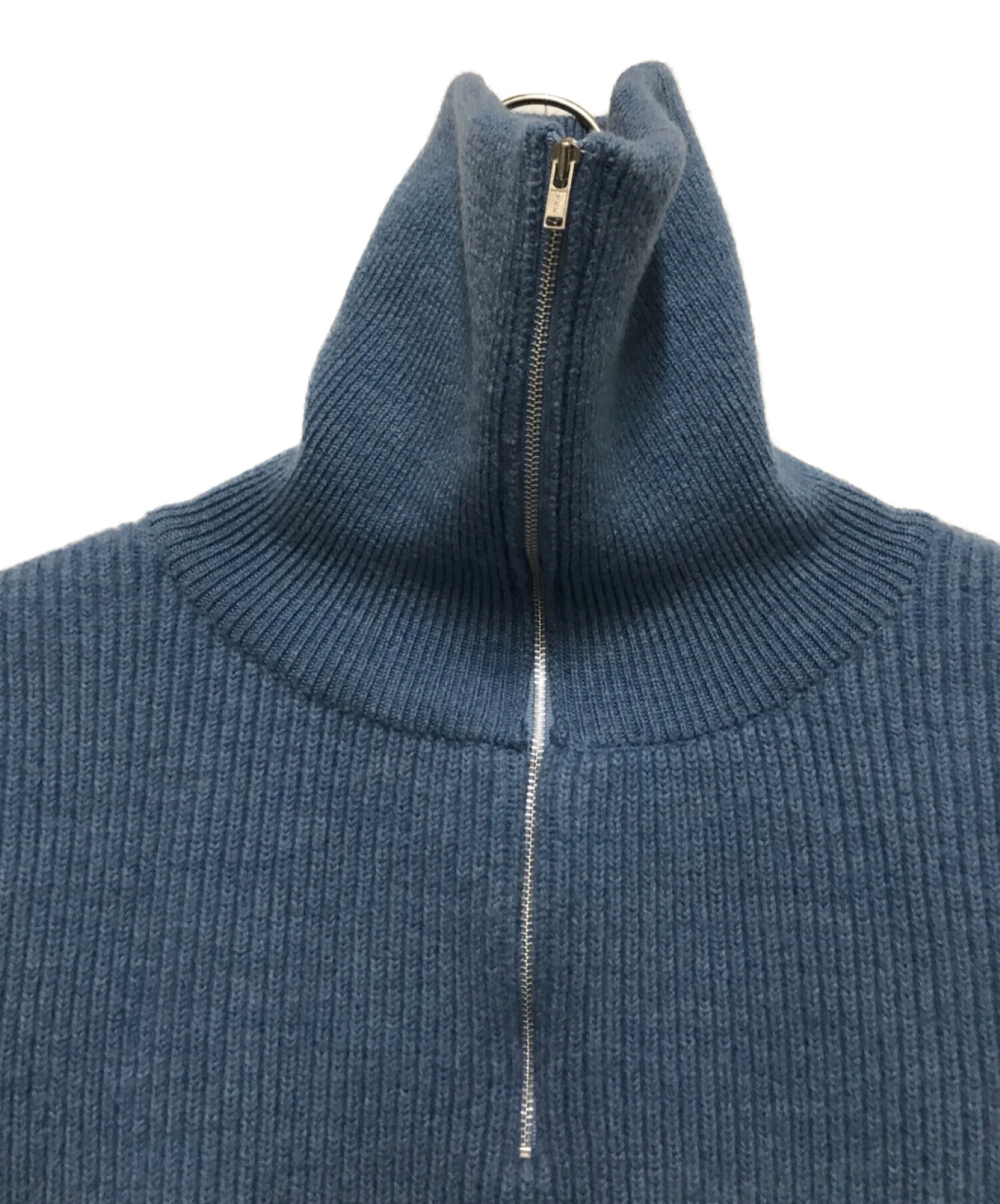 TELOPLAN (テーロプラン) Ito Collar Sweater/ハーフジップニット ブルー サイズ:F